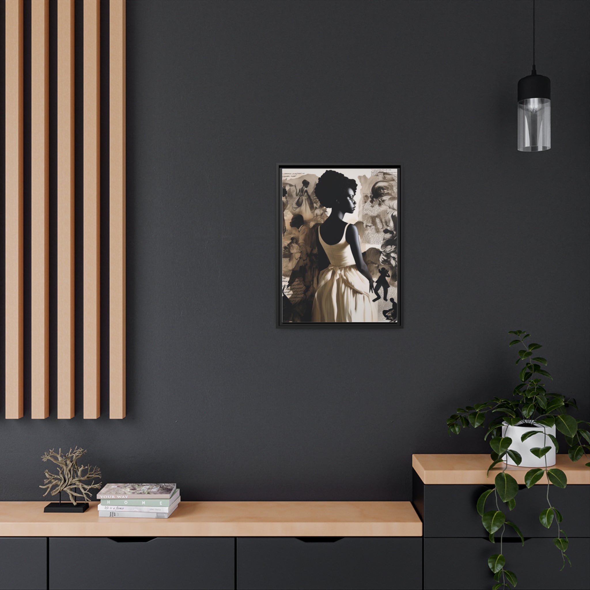 Wall Art Inspired by Kara Walke Matte Canvas, Black Frame