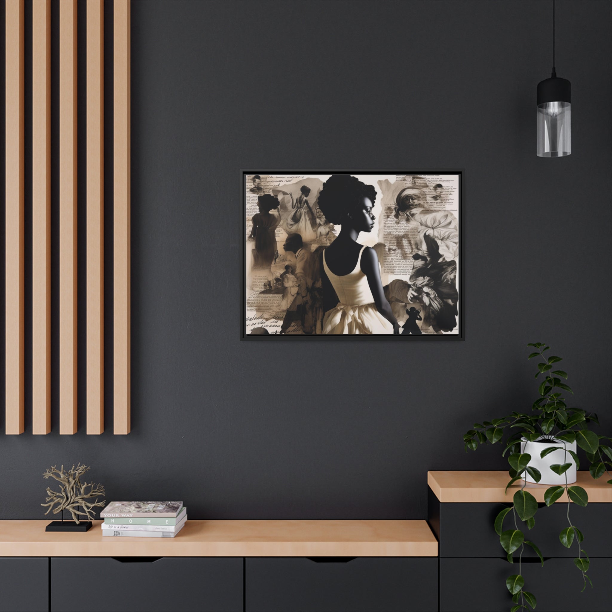 Wall Art Inspired by Kara Walke Matte Canvas, Black Frame