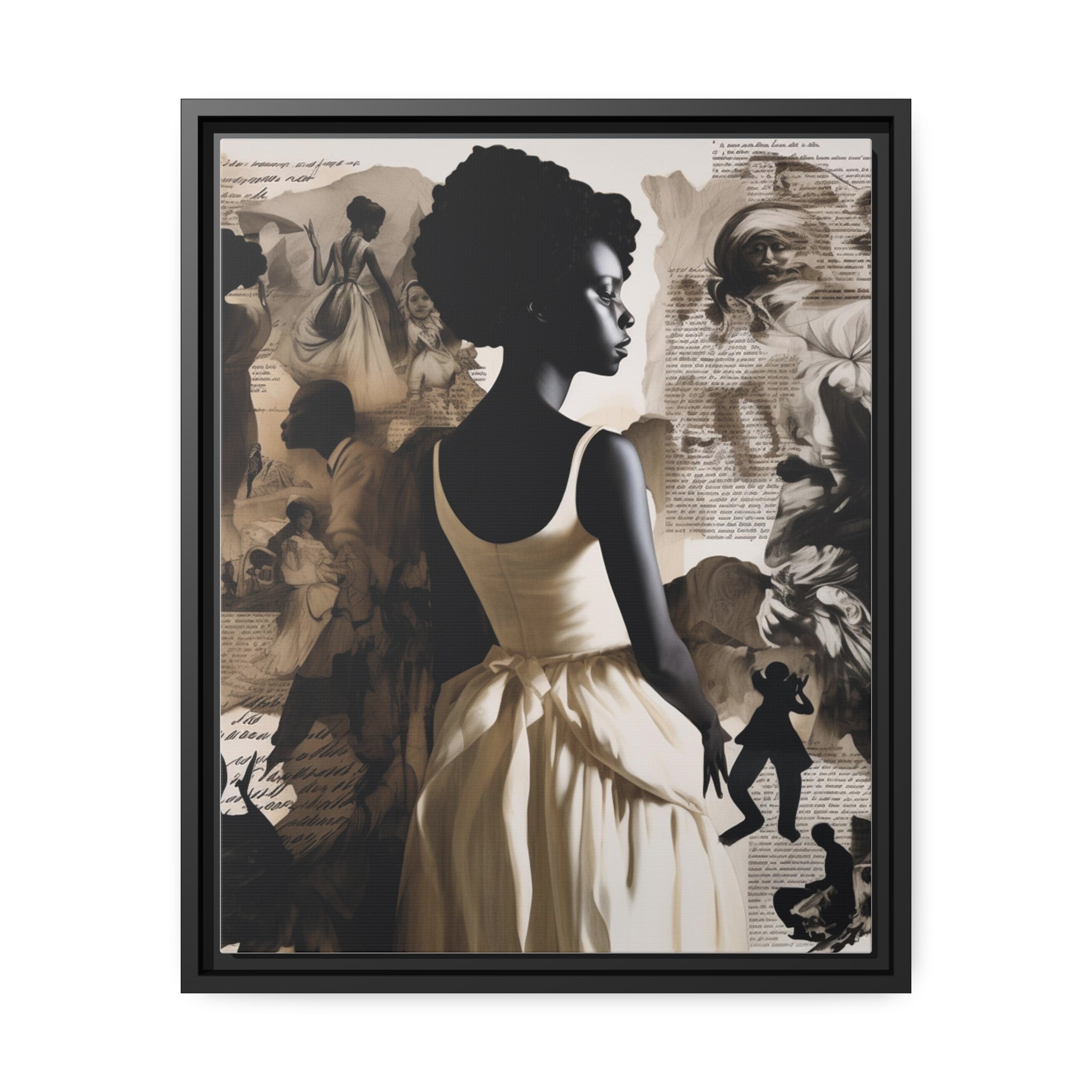 Wall Art Inspired by Kara Walke Matte Canvas, Black Frame