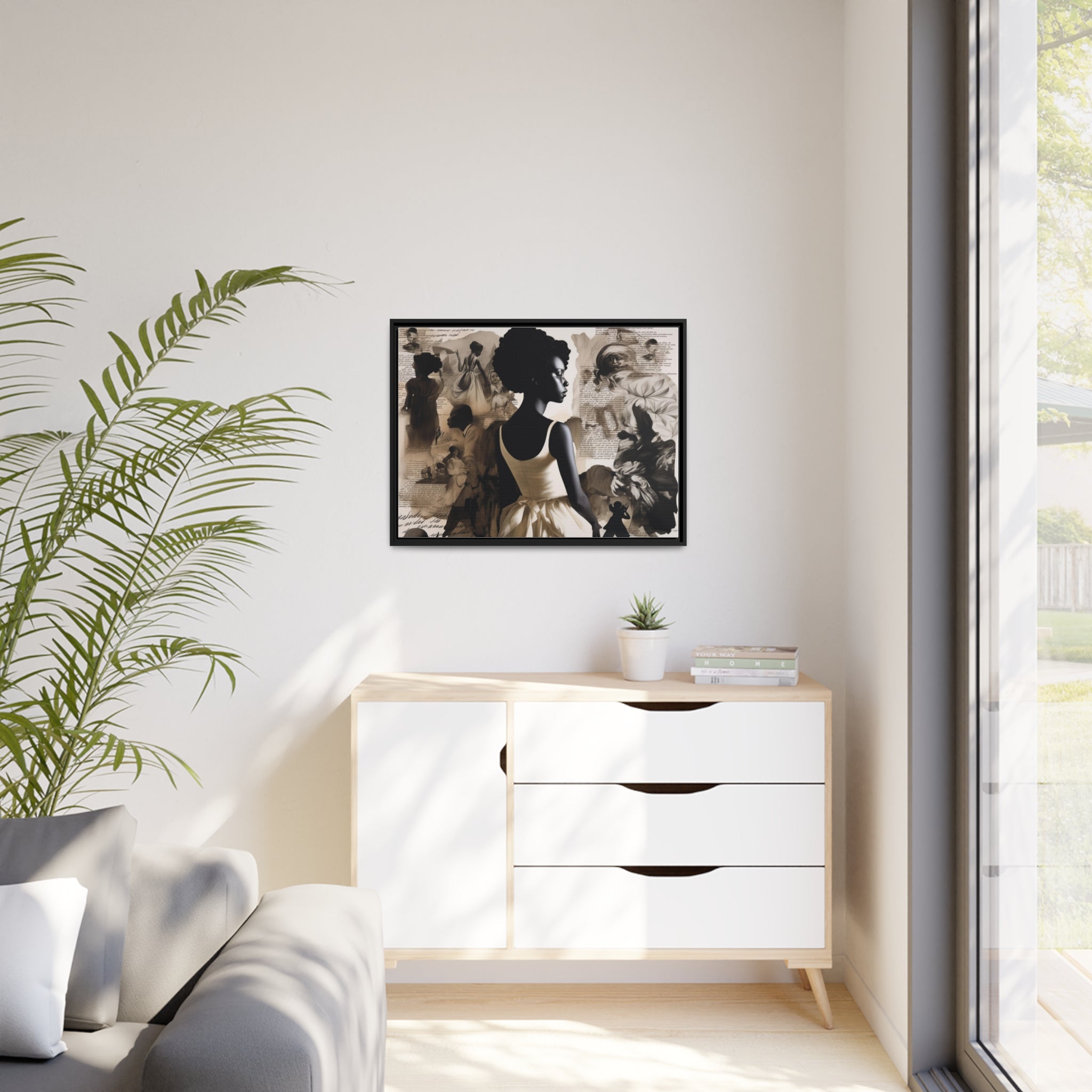 Wall Art Inspired by Kara Walke Matte Canvas, Black Frame