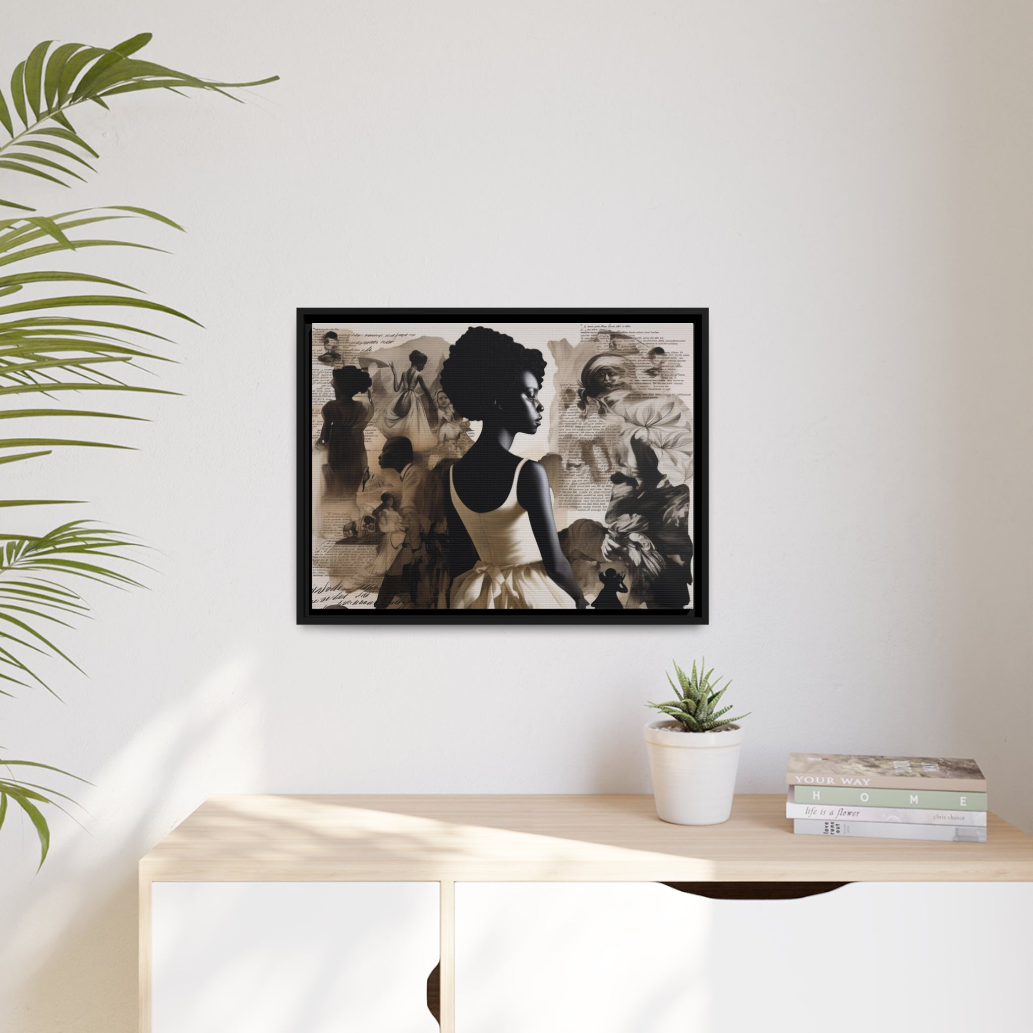 Wall Art Inspired by Kara Walke Matte Canvas, Black Frame
