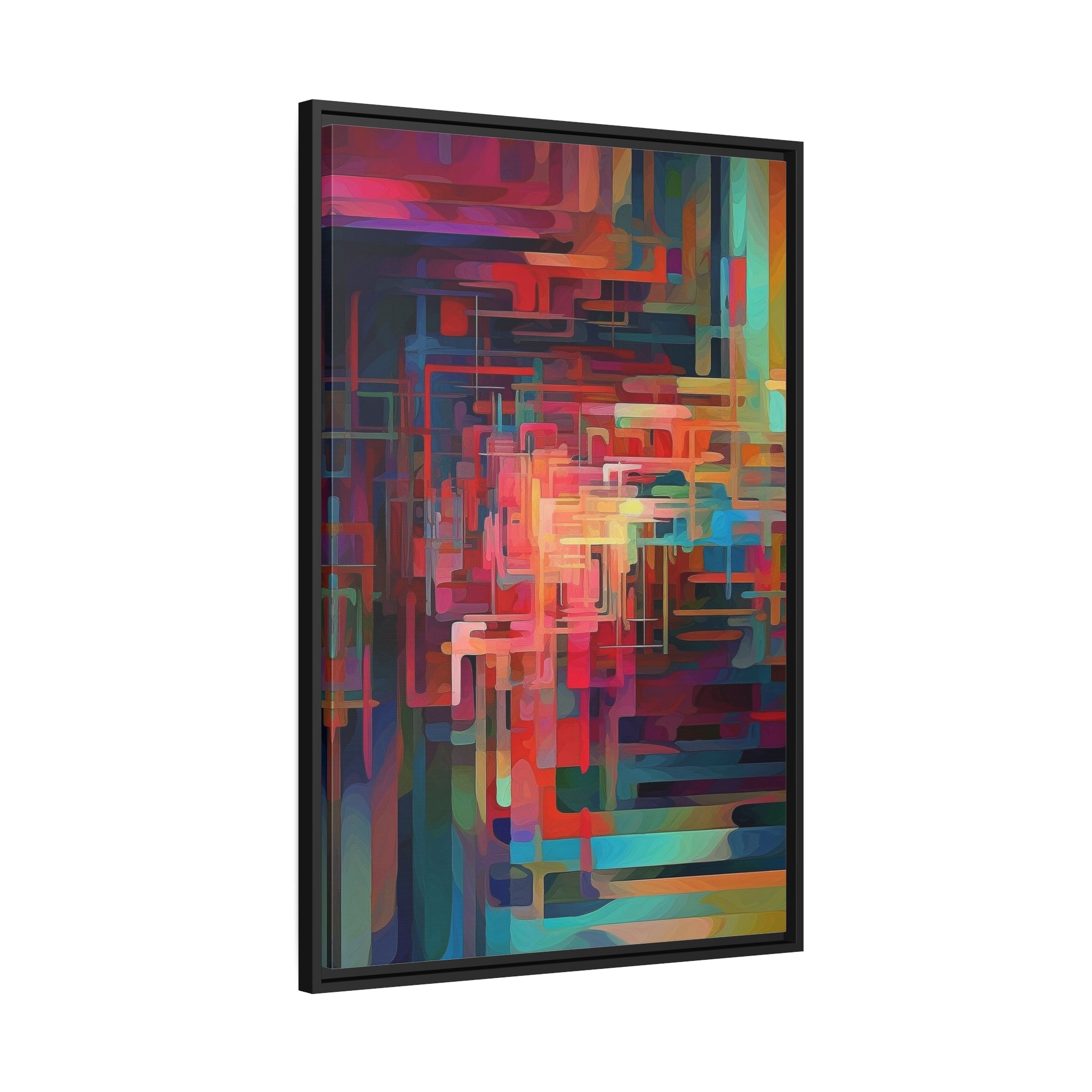 Modern Abstract III Matte Canvas, Black Frame