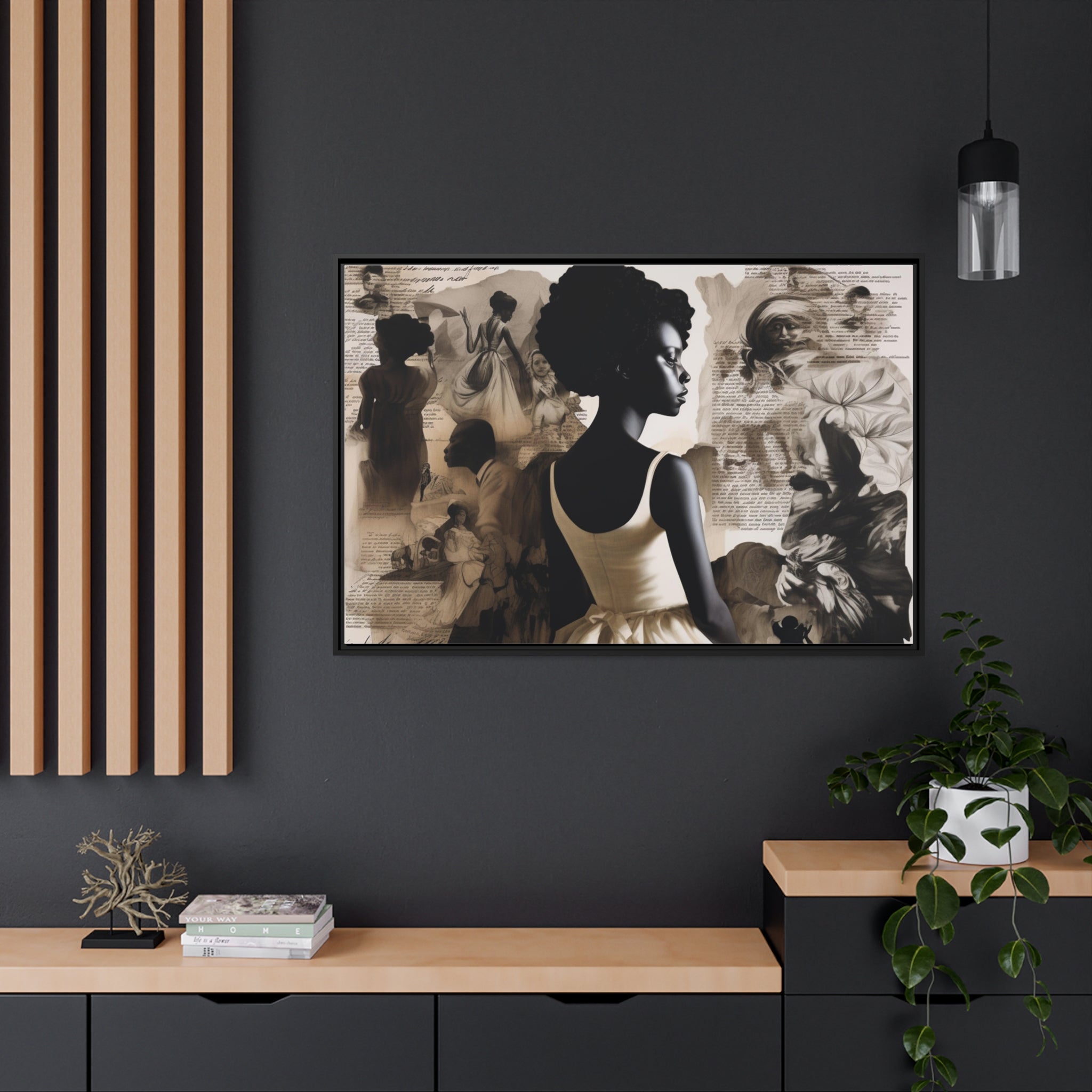 Wall Art Inspired by Kara Walke Matte Canvas, Black Frame