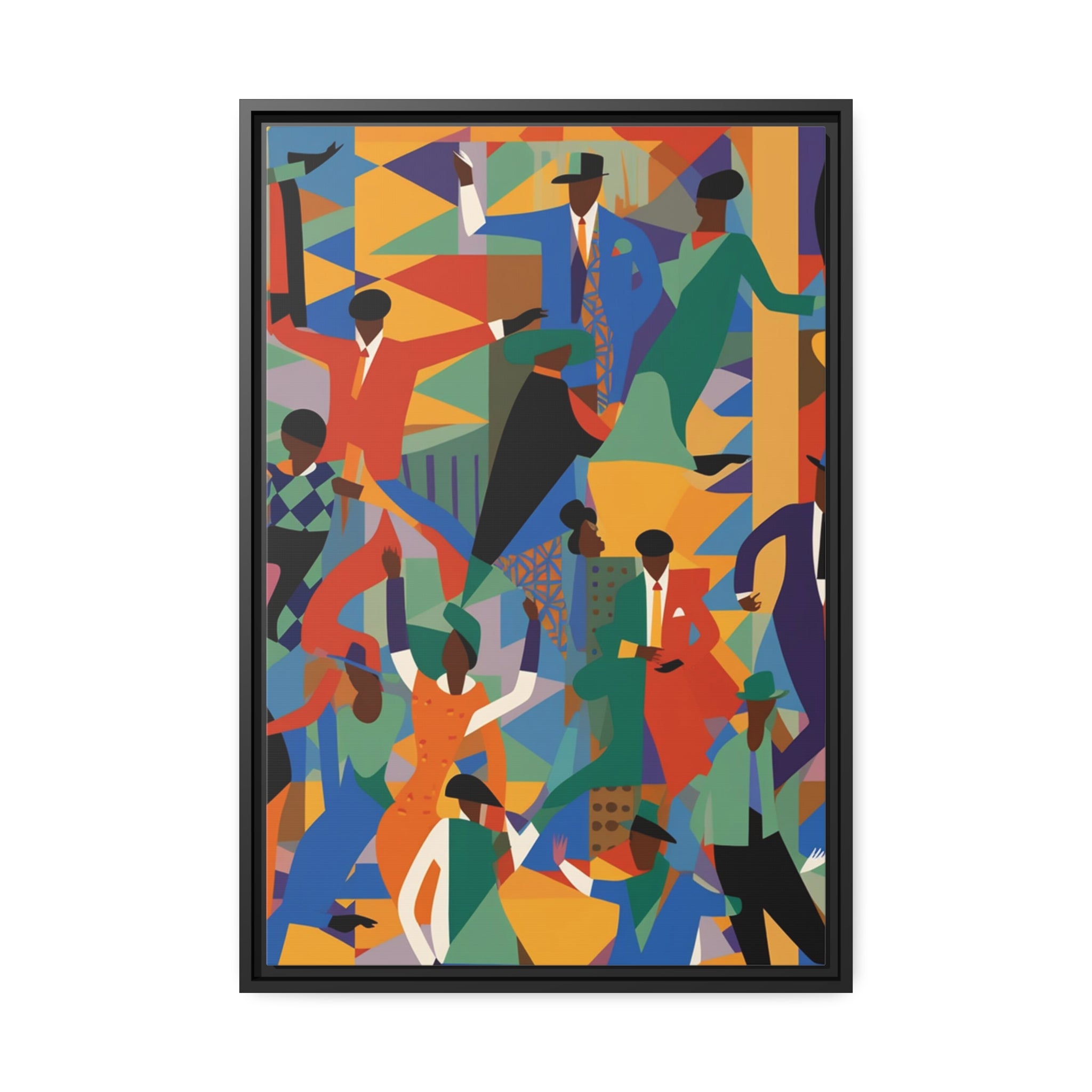 Harlem I Matte Canvas, Black Frame