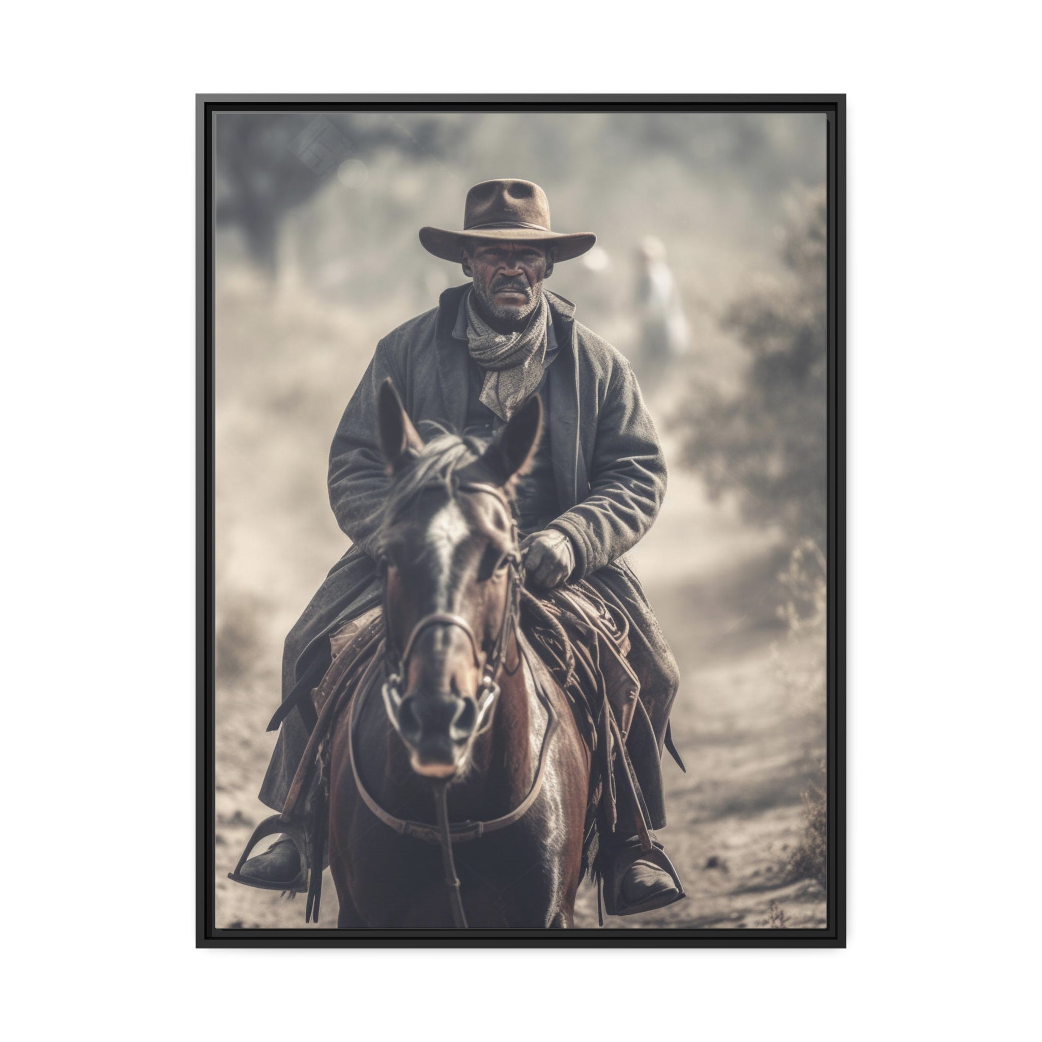 Cowboy II Matte Canvas, Black Frame