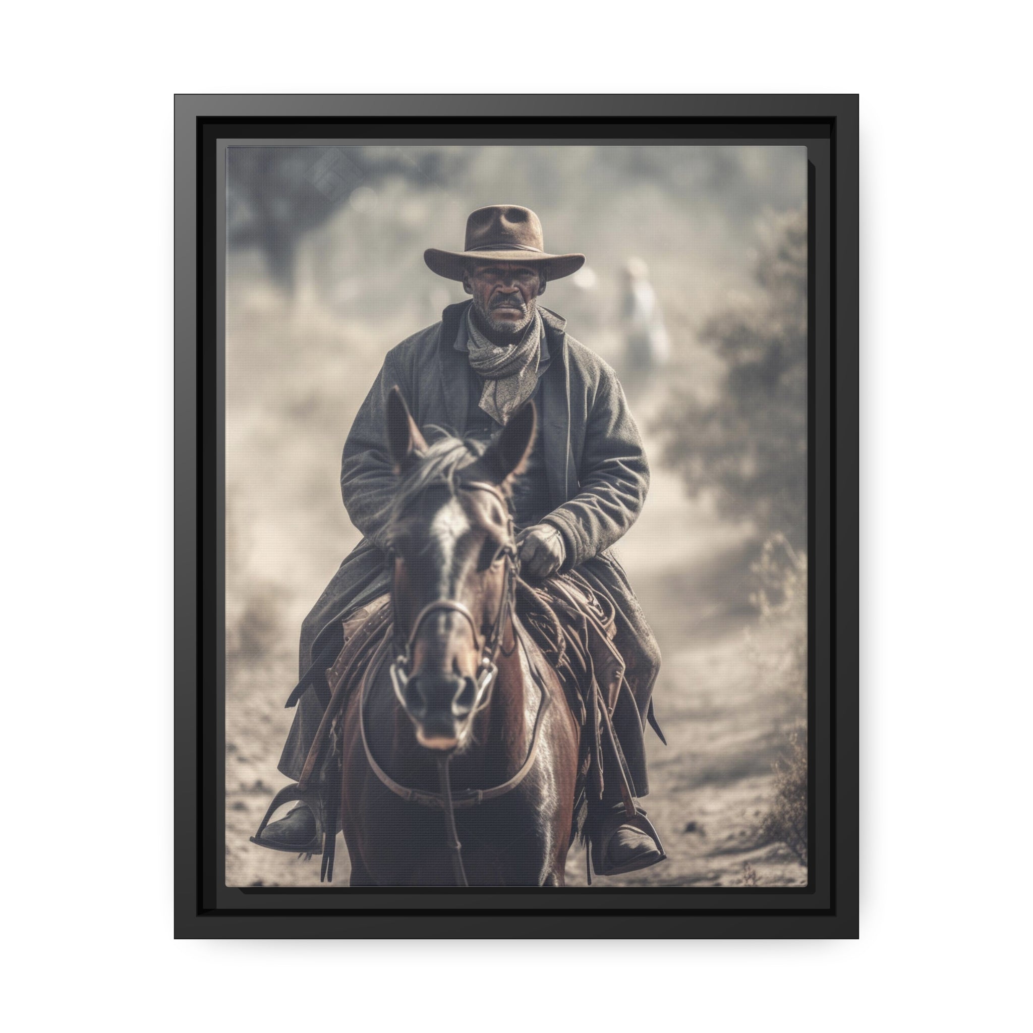 Cowboy II Matte Canvas, Black Frame