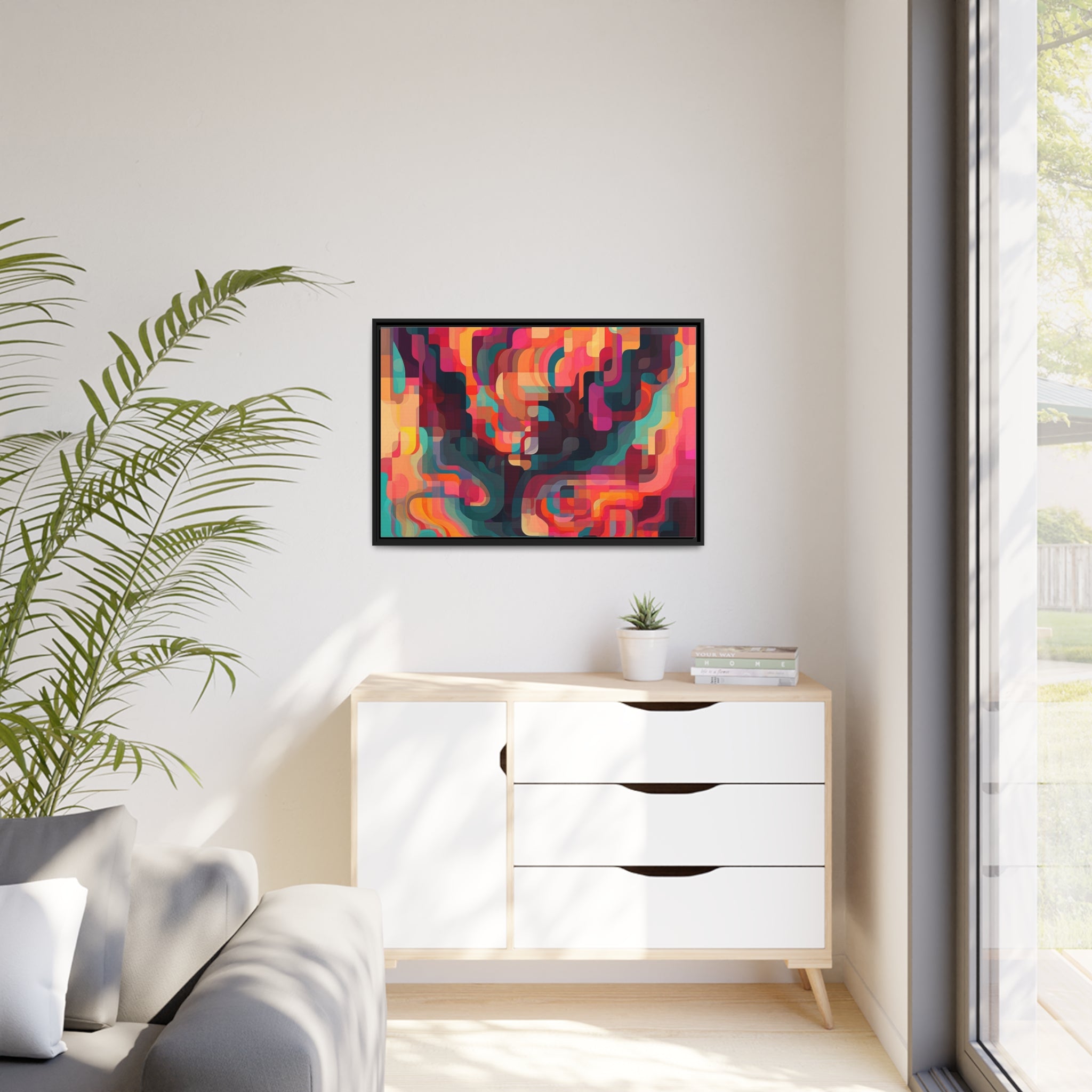 Modern Abstract I Matte Canvas, Black Frame