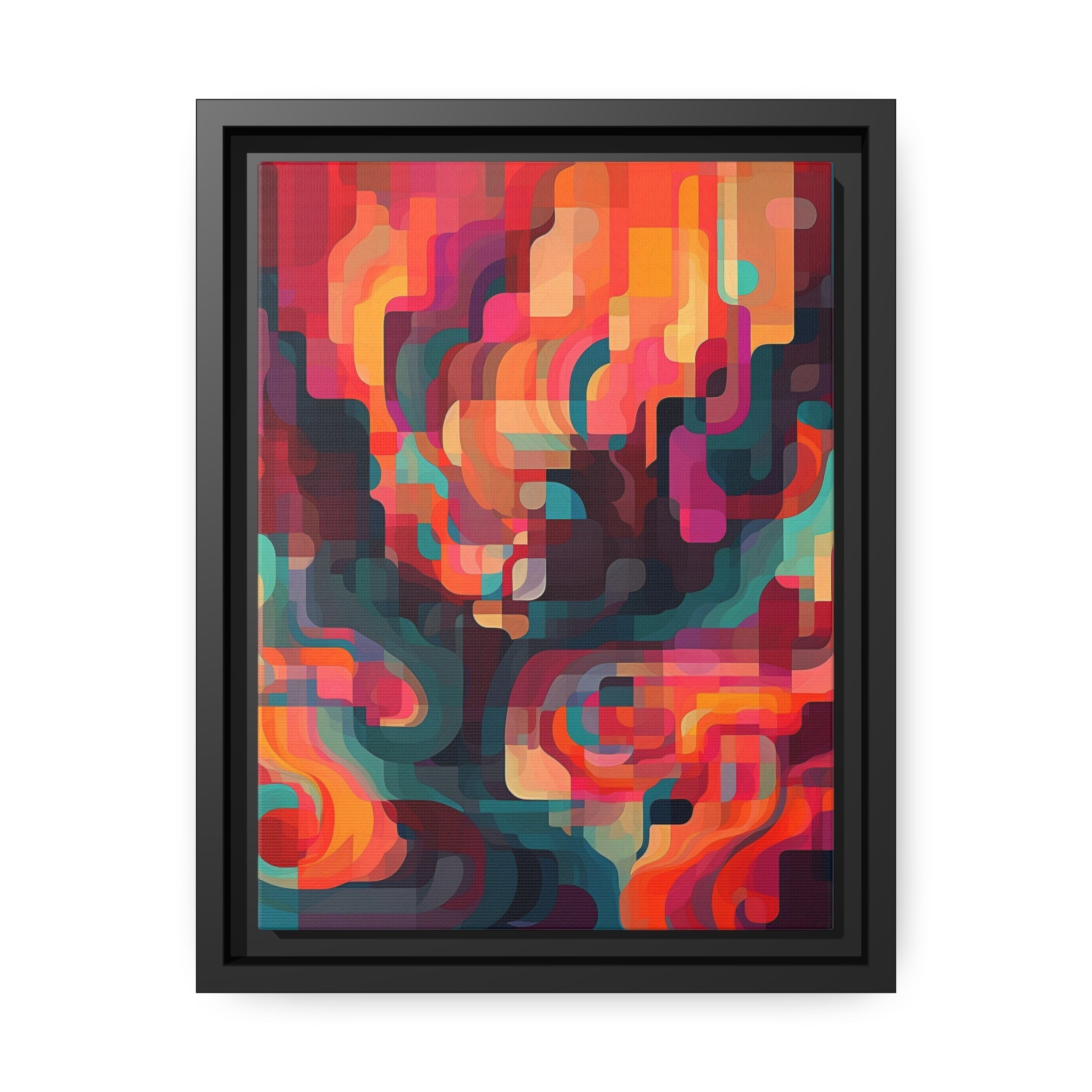 Modern Abstract I Matte Canvas, Black Frame