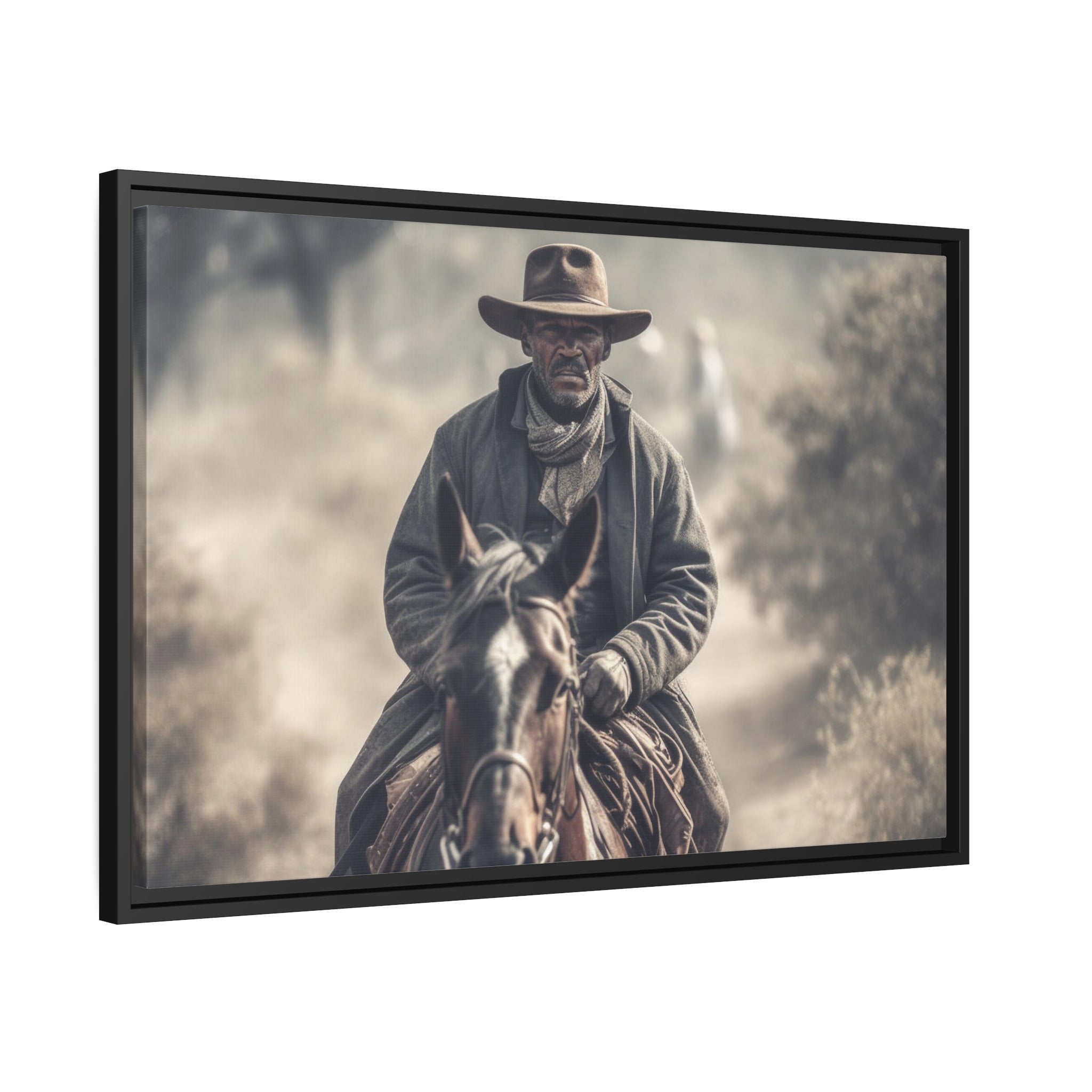 Cowboy II Matte Canvas, Black Frame