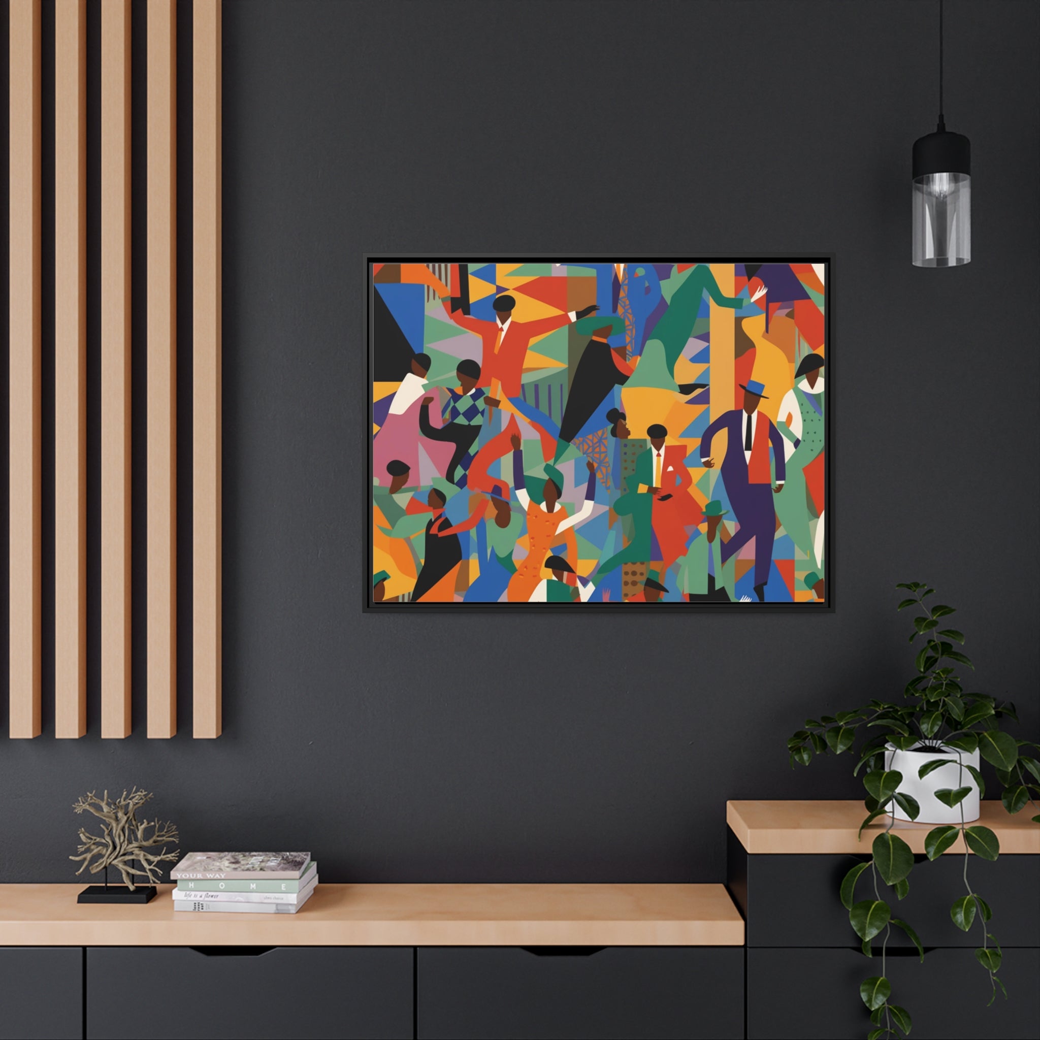 Harlem I Matte Canvas, Black Frame