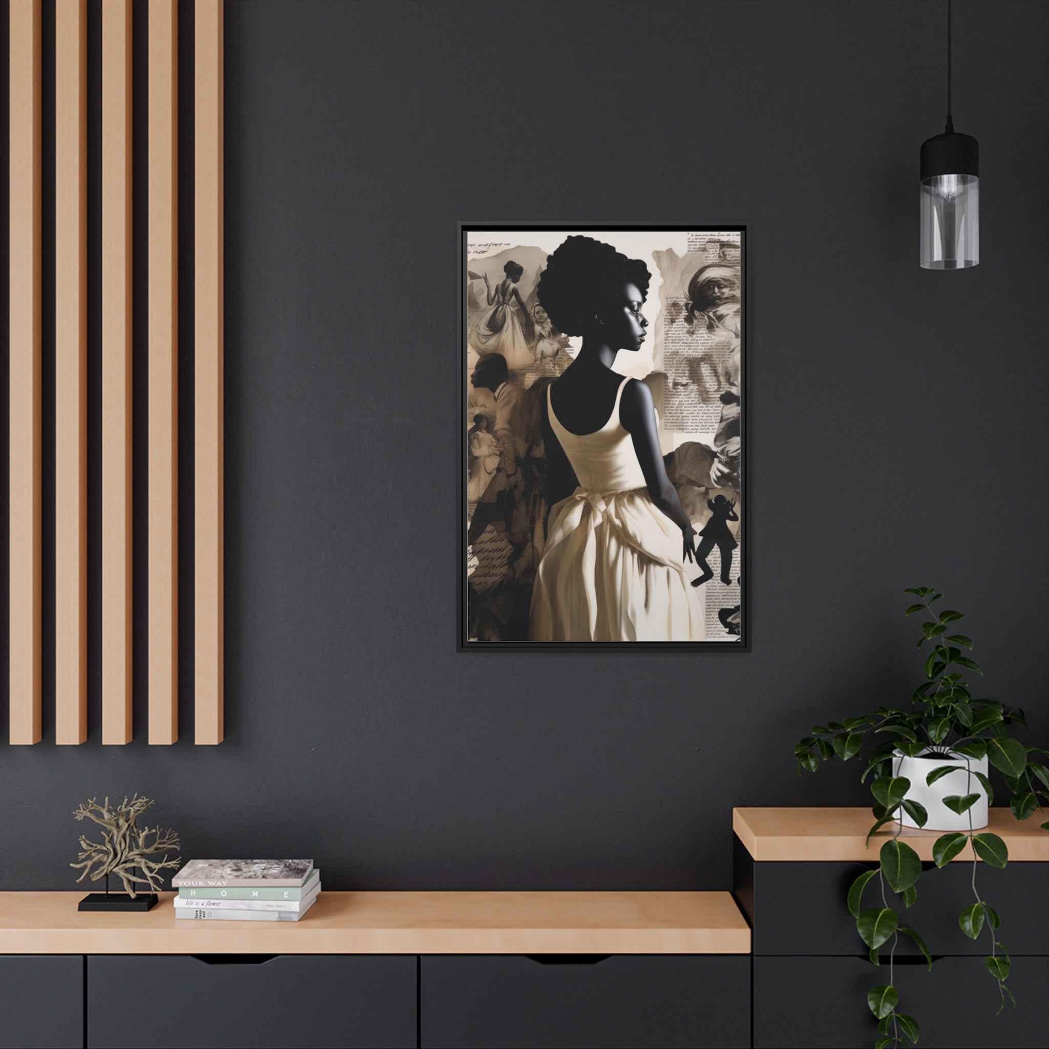 Wall Art Inspired by Kara Walke Matte Canvas, Black Frame
