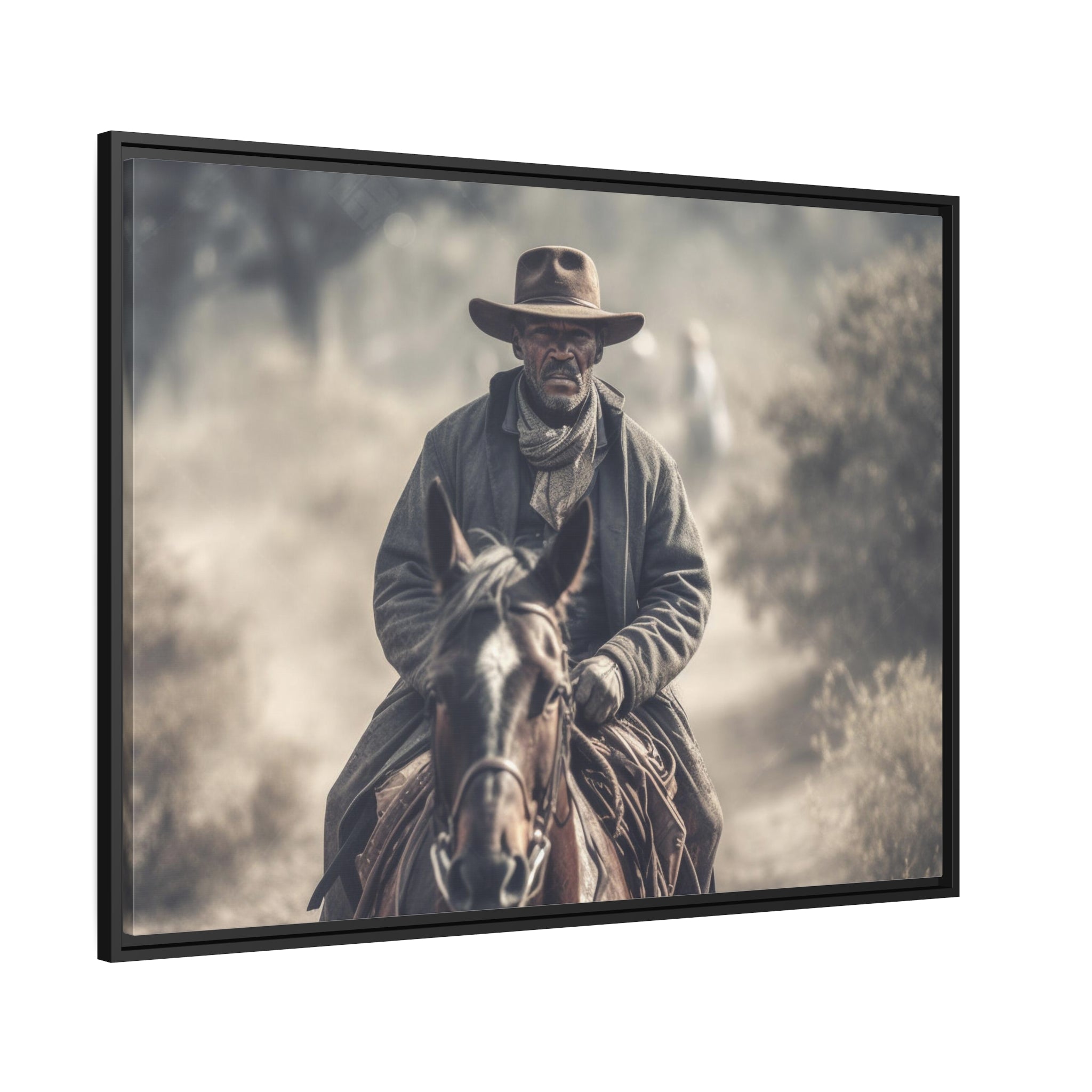 Cowboy II Matte Canvas, Black Frame