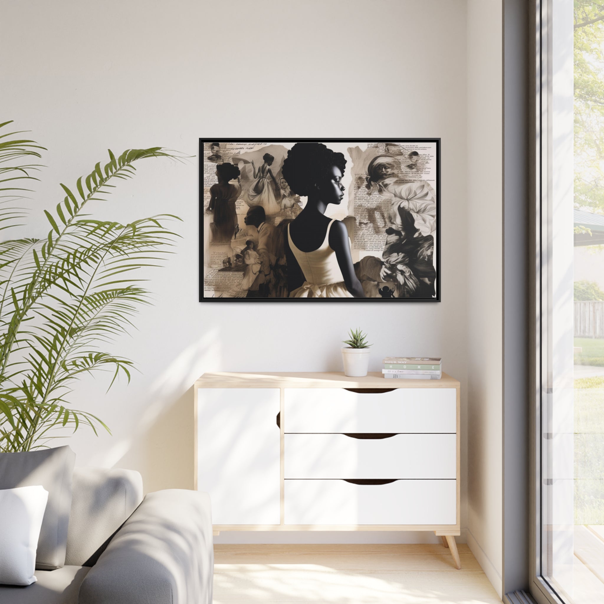 Wall Art Inspired by Kara Walke Matte Canvas, Black Frame