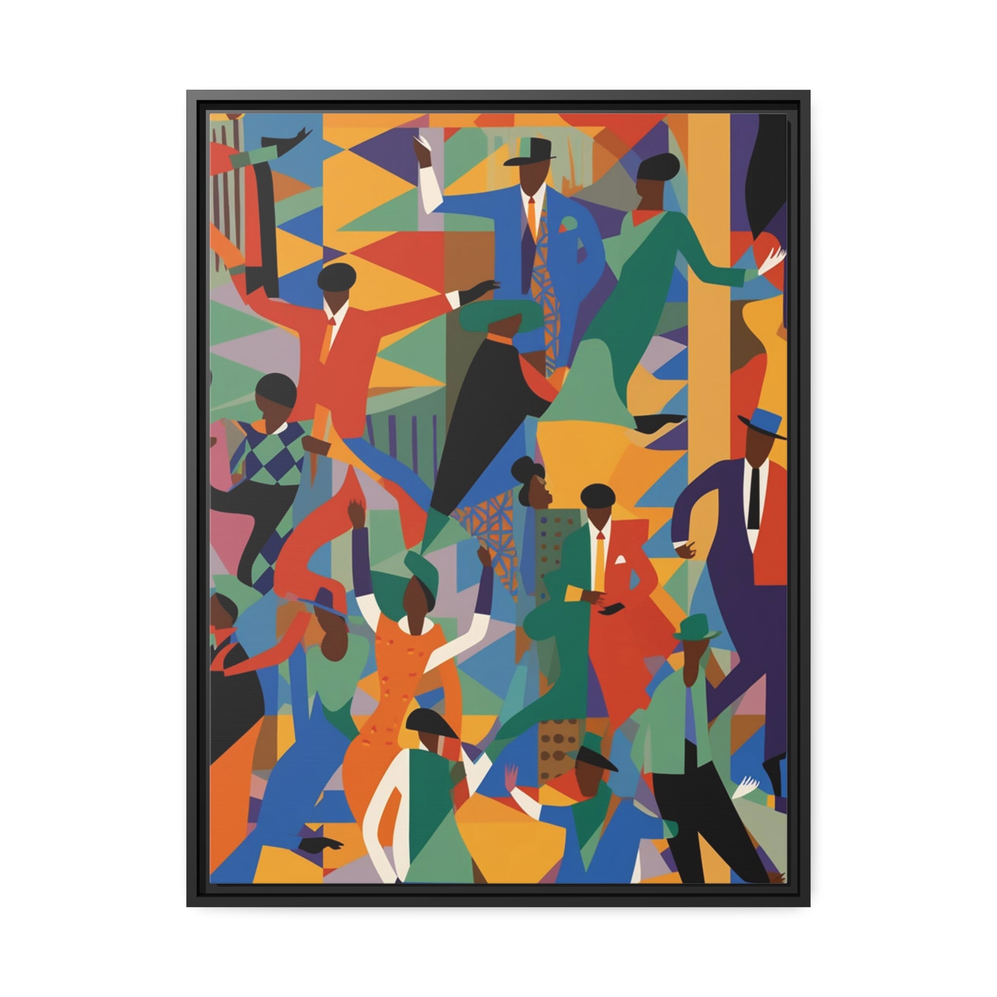 Harlem I Matte Canvas, Black Frame