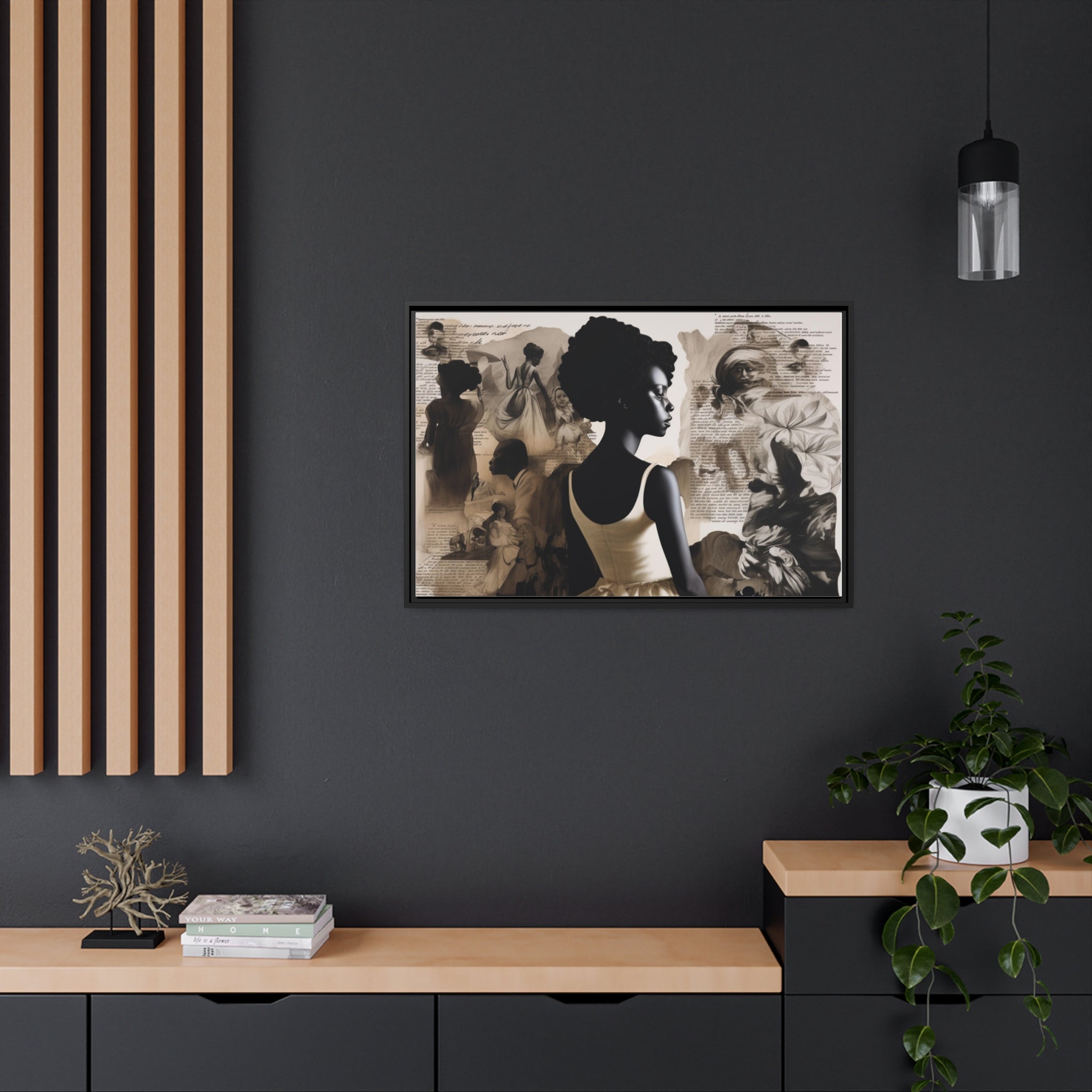 Wall Art Inspired by Kara Walke Matte Canvas, Black Frame