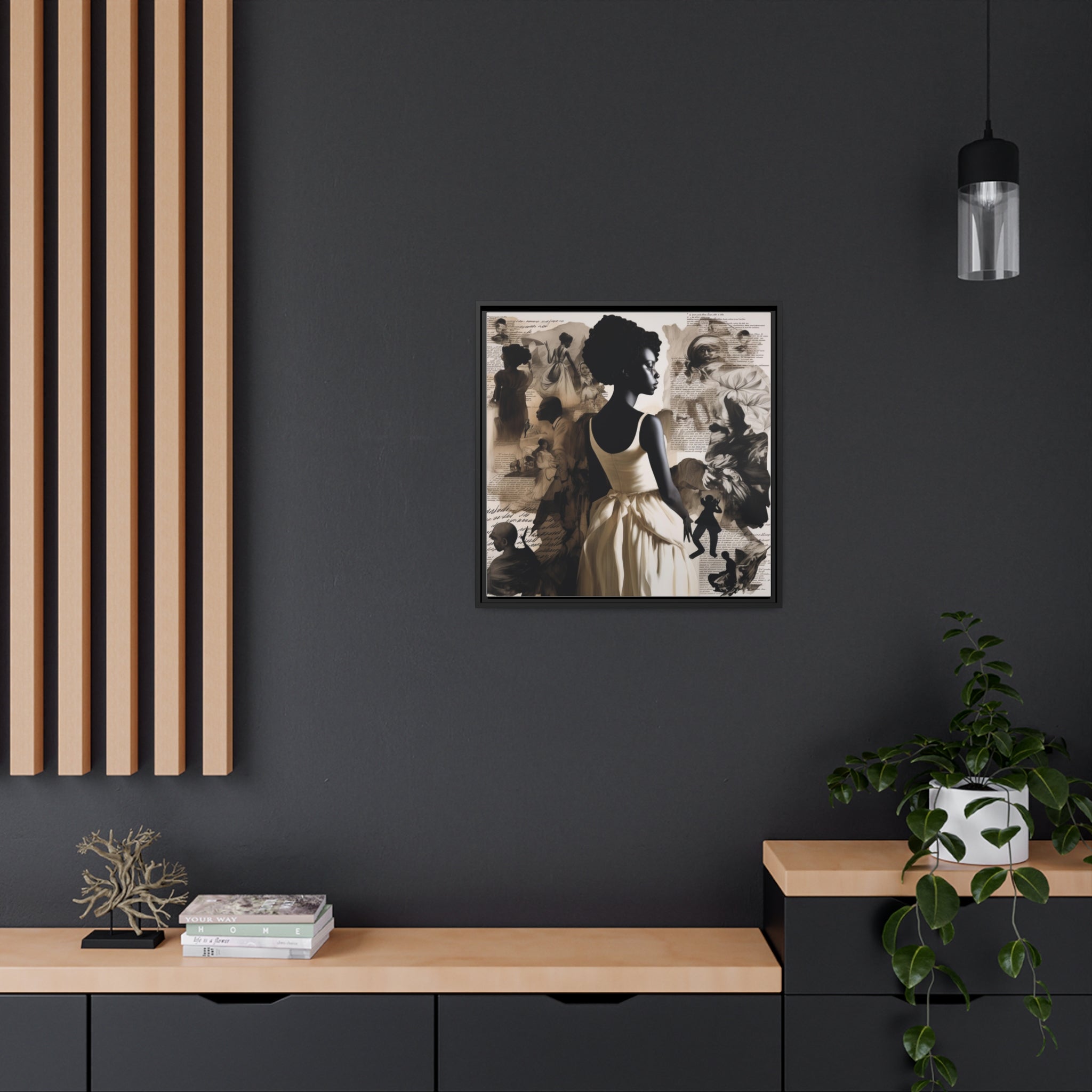 Wall Art Inspired by Kara Walke Matte Canvas, Black Frame