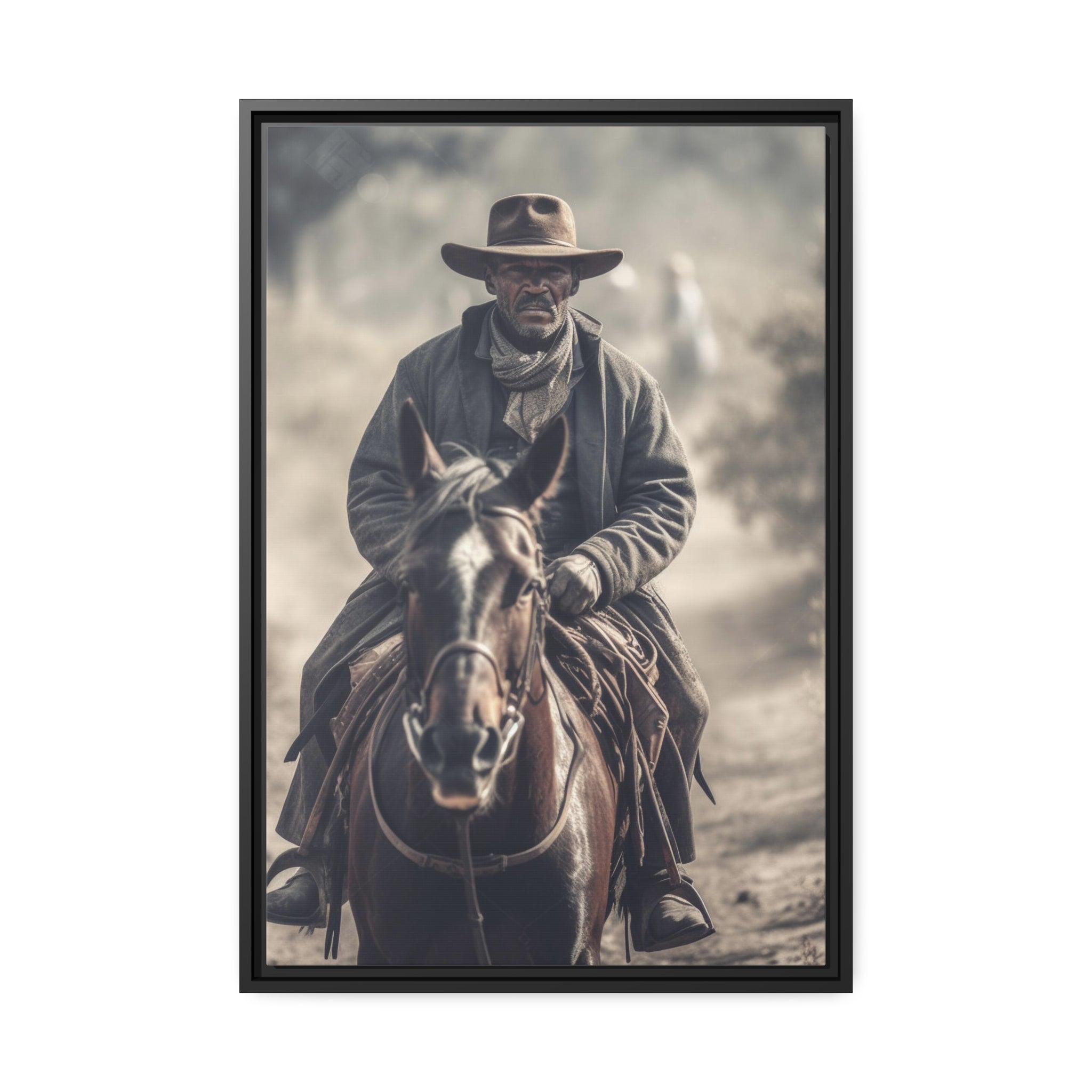 Cowboy II Matte Canvas, Black Frame