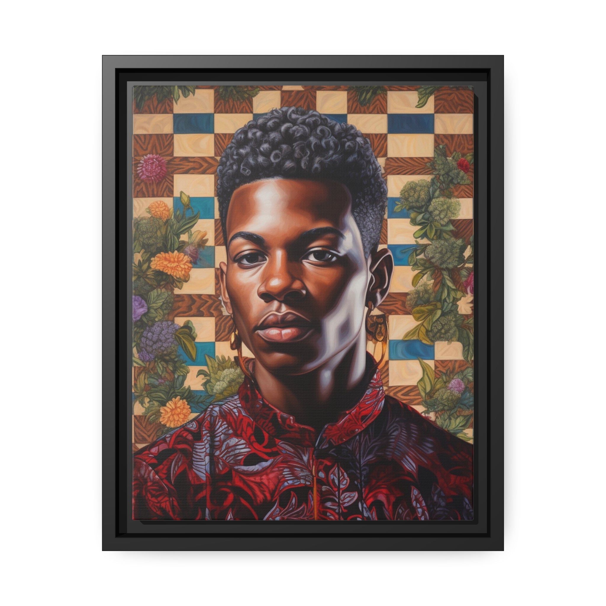 Black Boy Joy I Wall Art Matte Canvas, Black Frame