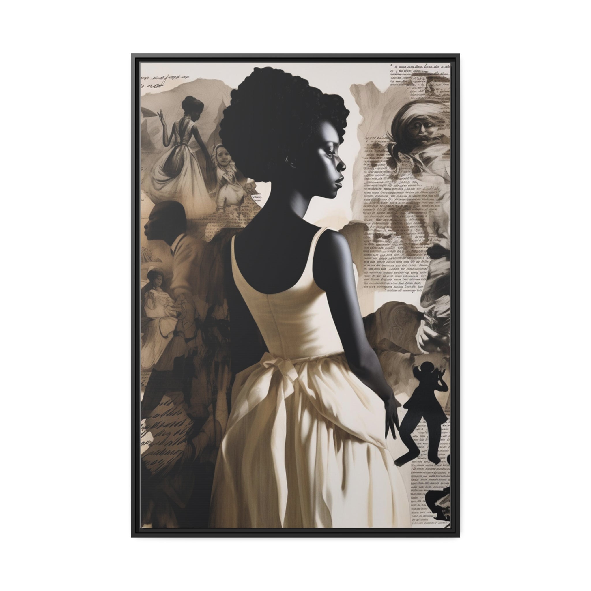 Wall Art Inspired by Kara Walke Matte Canvas, Black Frame