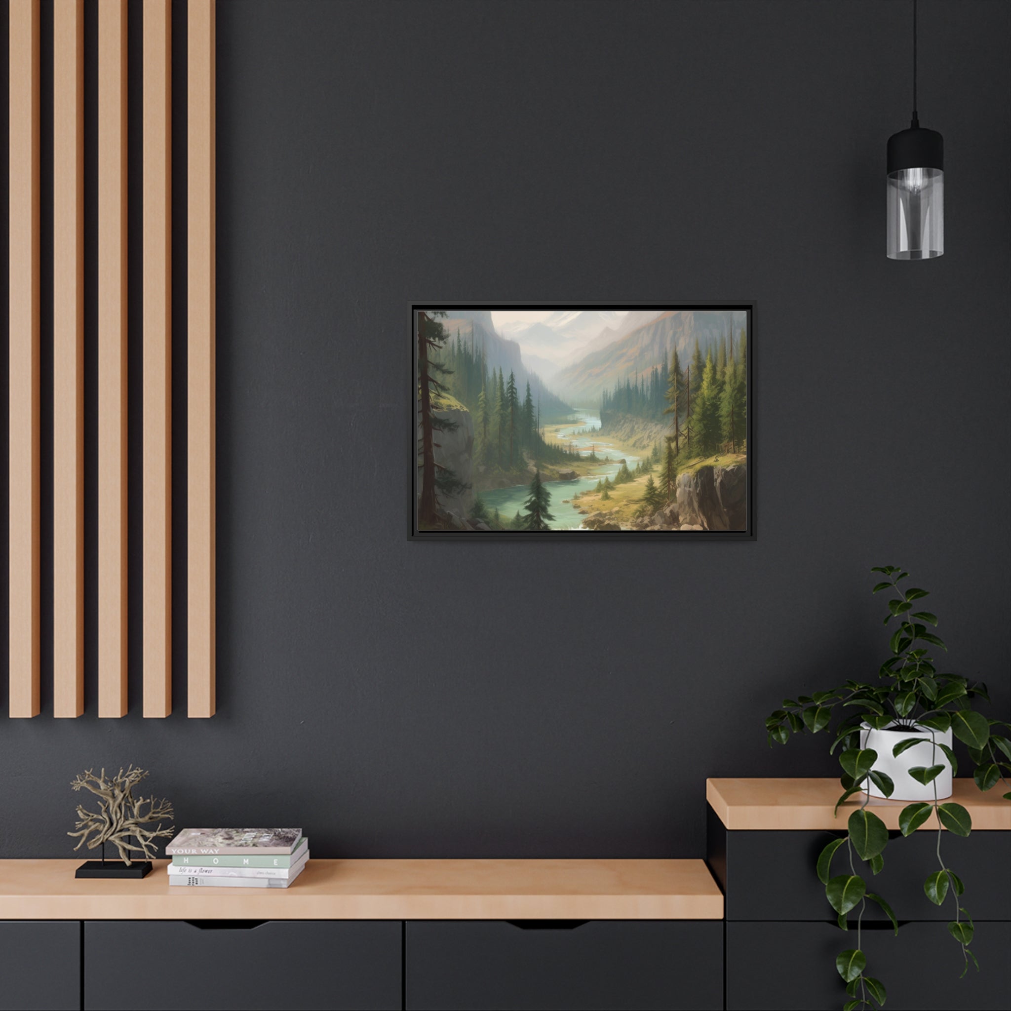 Forest I Matte Canvas, Black Frame