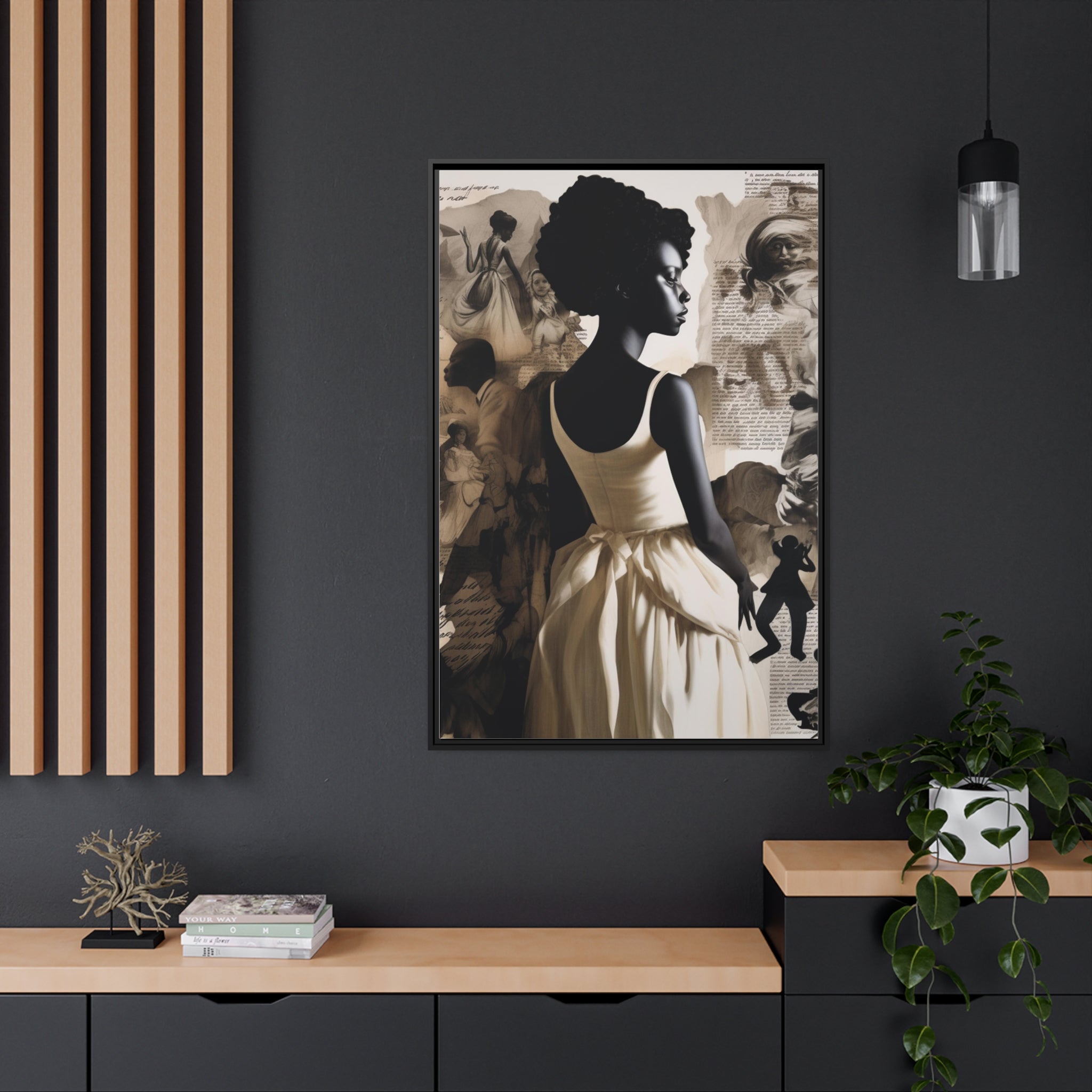 Wall Art Inspired by Kara Walke Matte Canvas, Black Frame