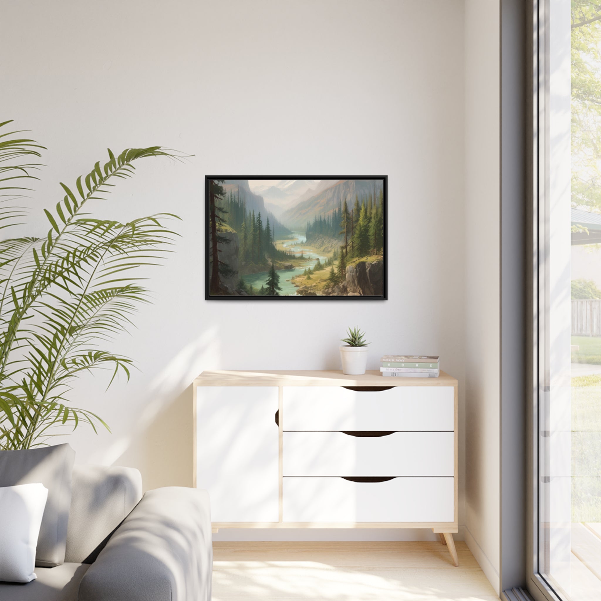 Forest I Matte Canvas, Black Frame