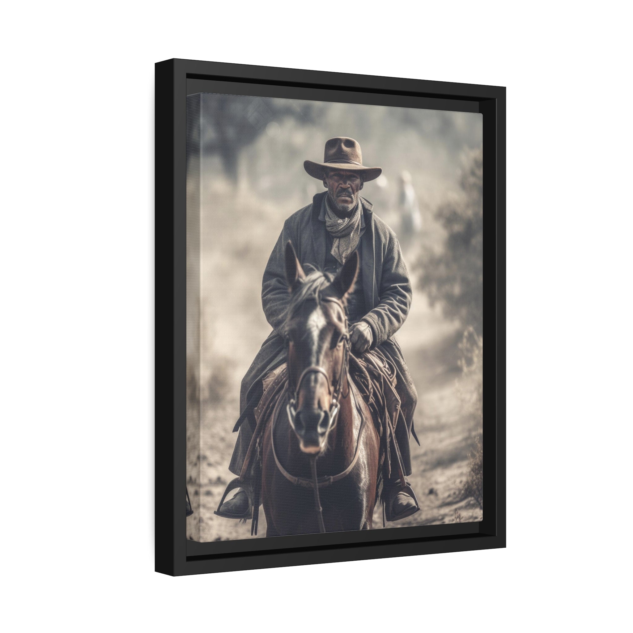 Cowboy II Matte Canvas, Black Frame