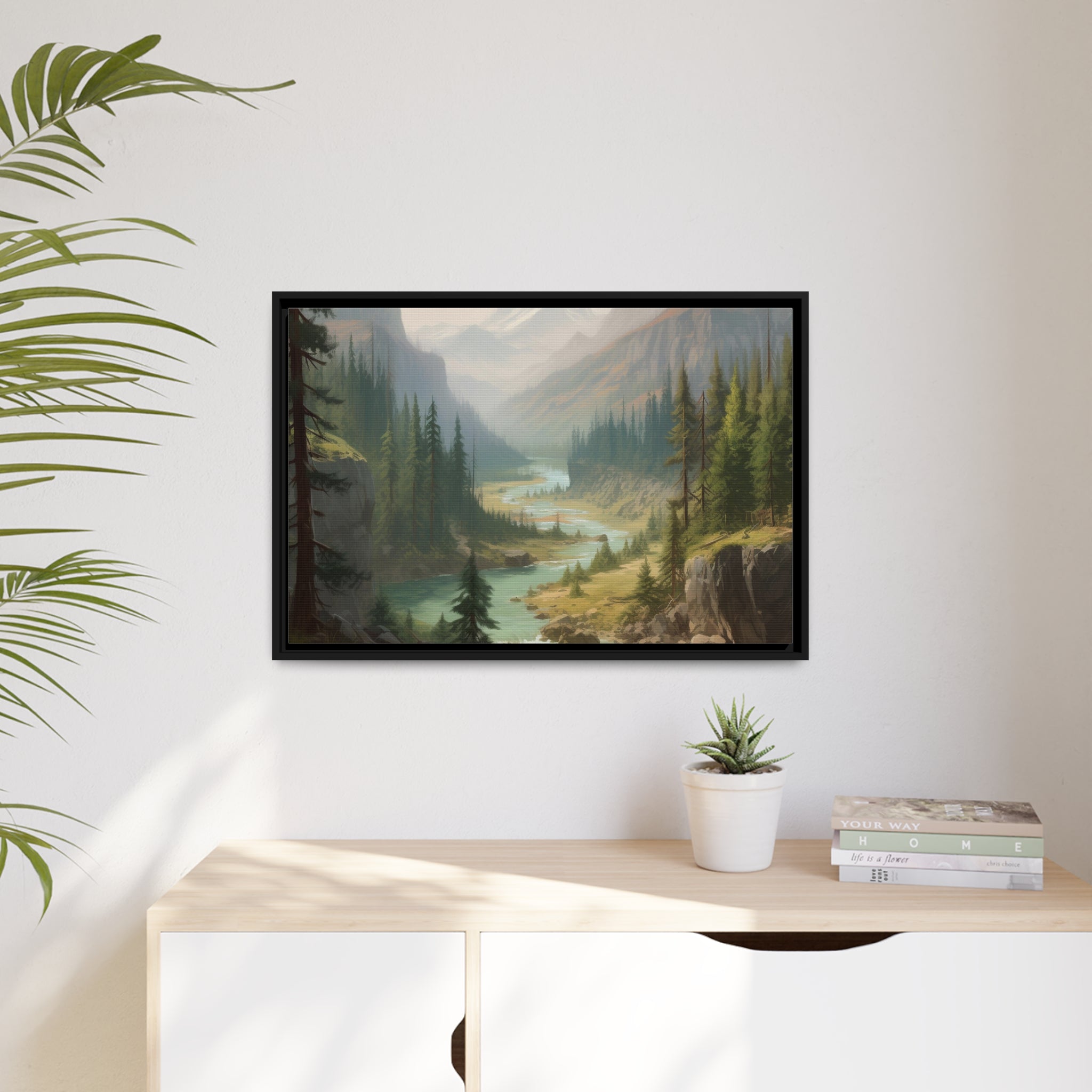 Forest I Matte Canvas, Black Frame
