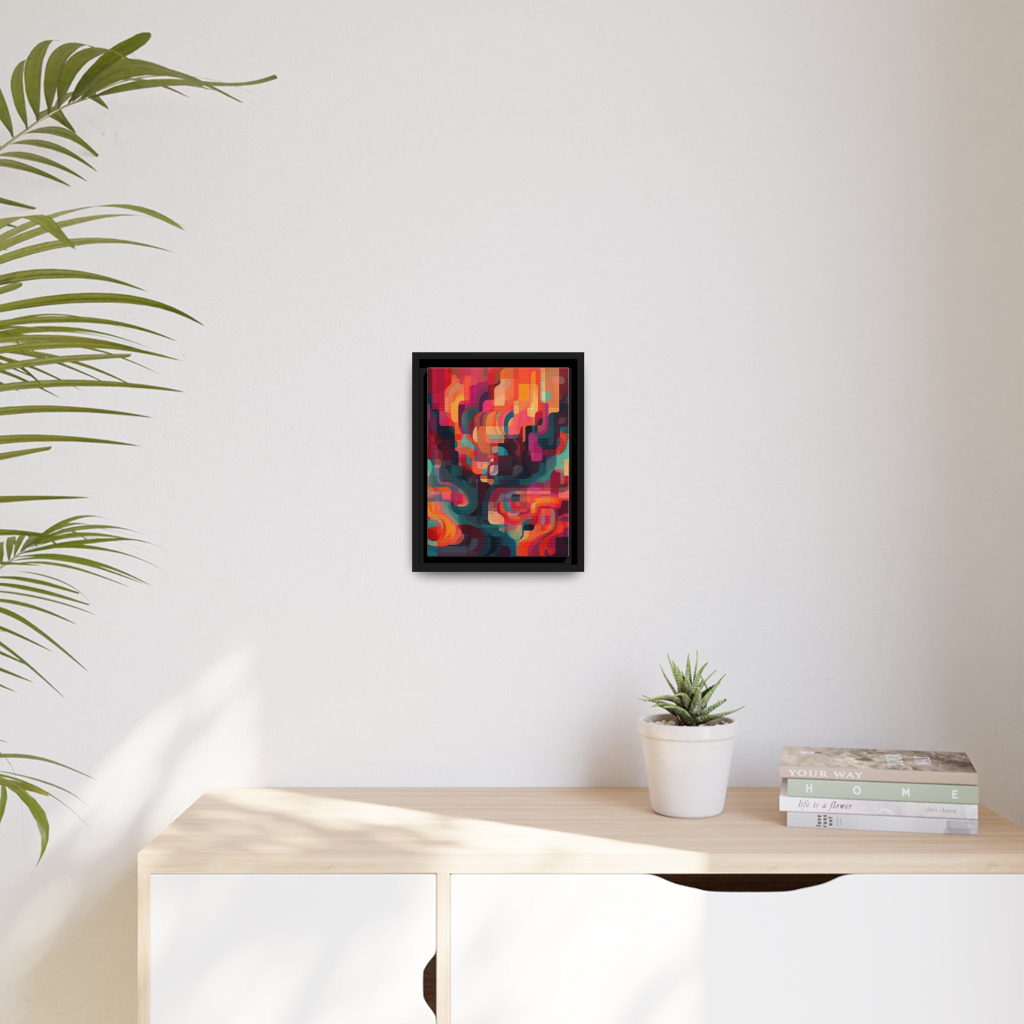 Modern Abstract I Matte Canvas, Black Frame