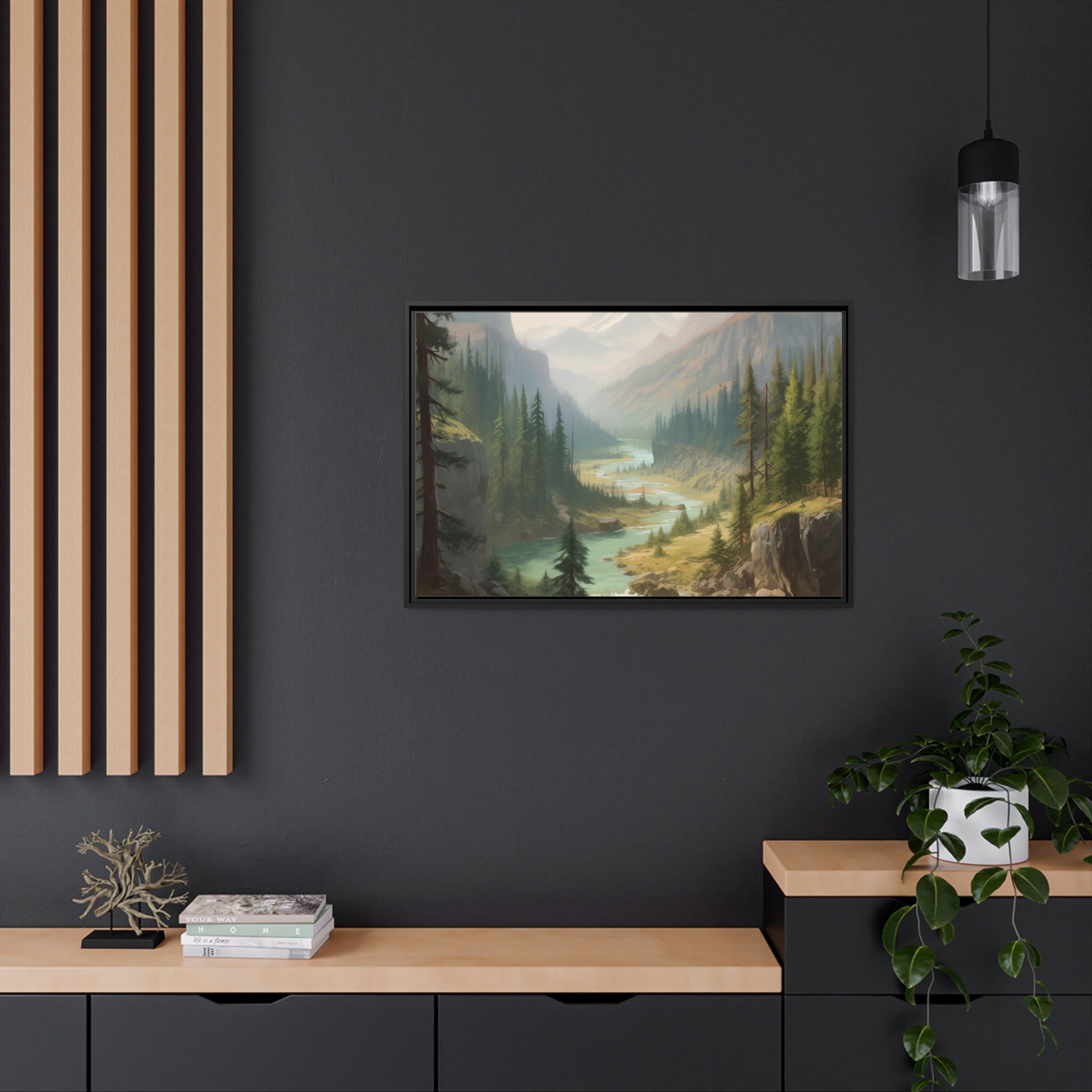 Forest I Matte Canvas, Black Frame