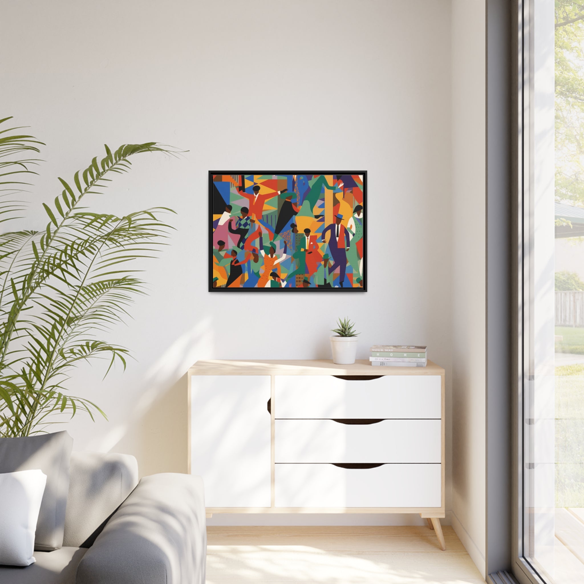 Harlem I Matte Canvas, Black Frame