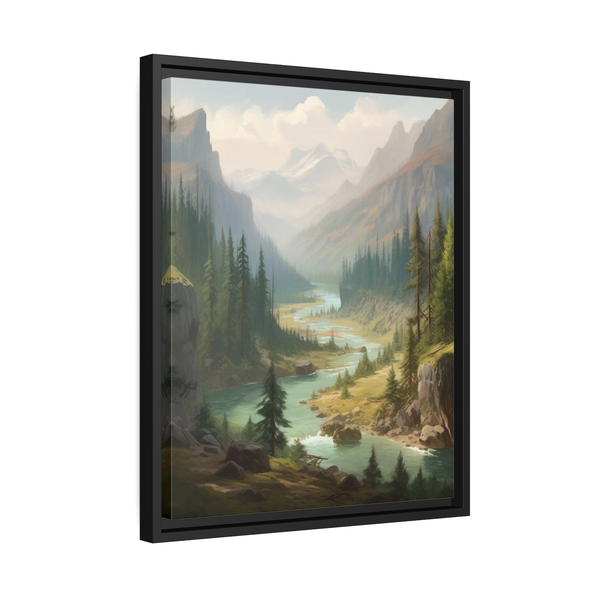 Forest I Matte Canvas, Black Frame