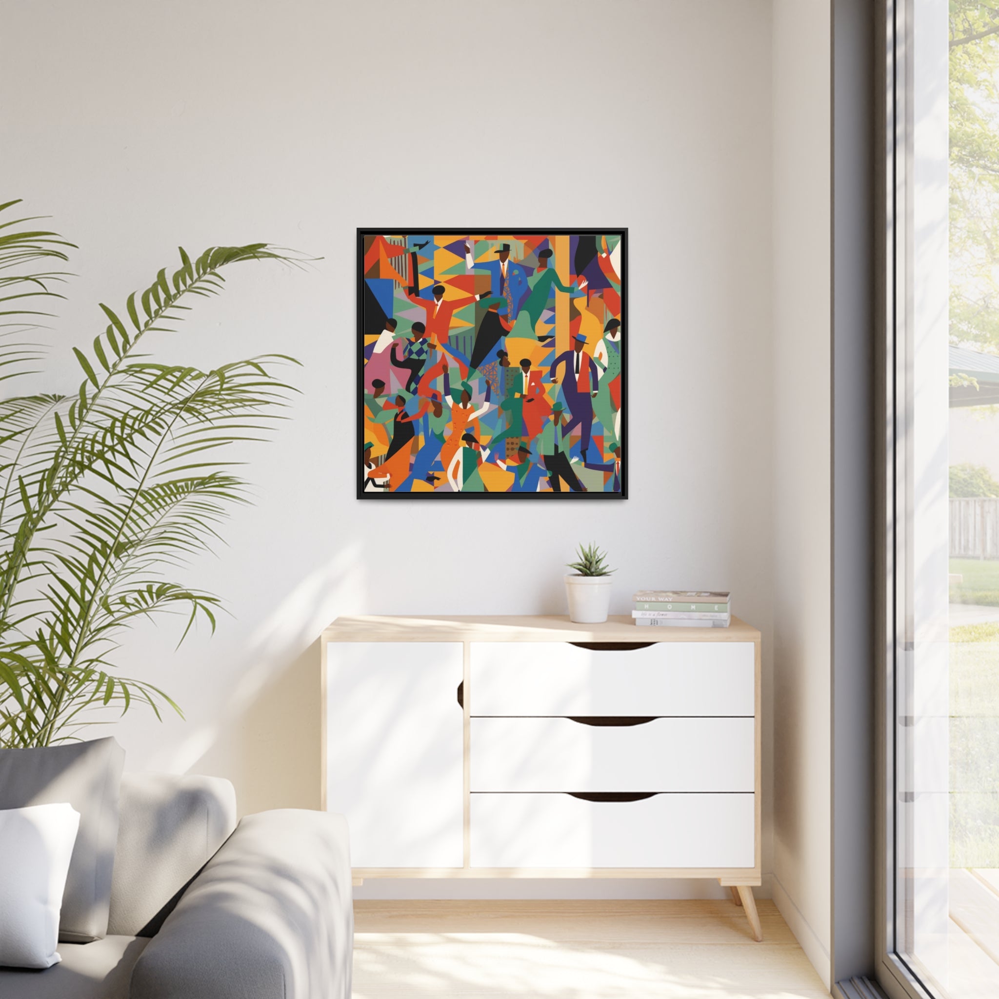 Harlem I Matte Canvas, Black Frame