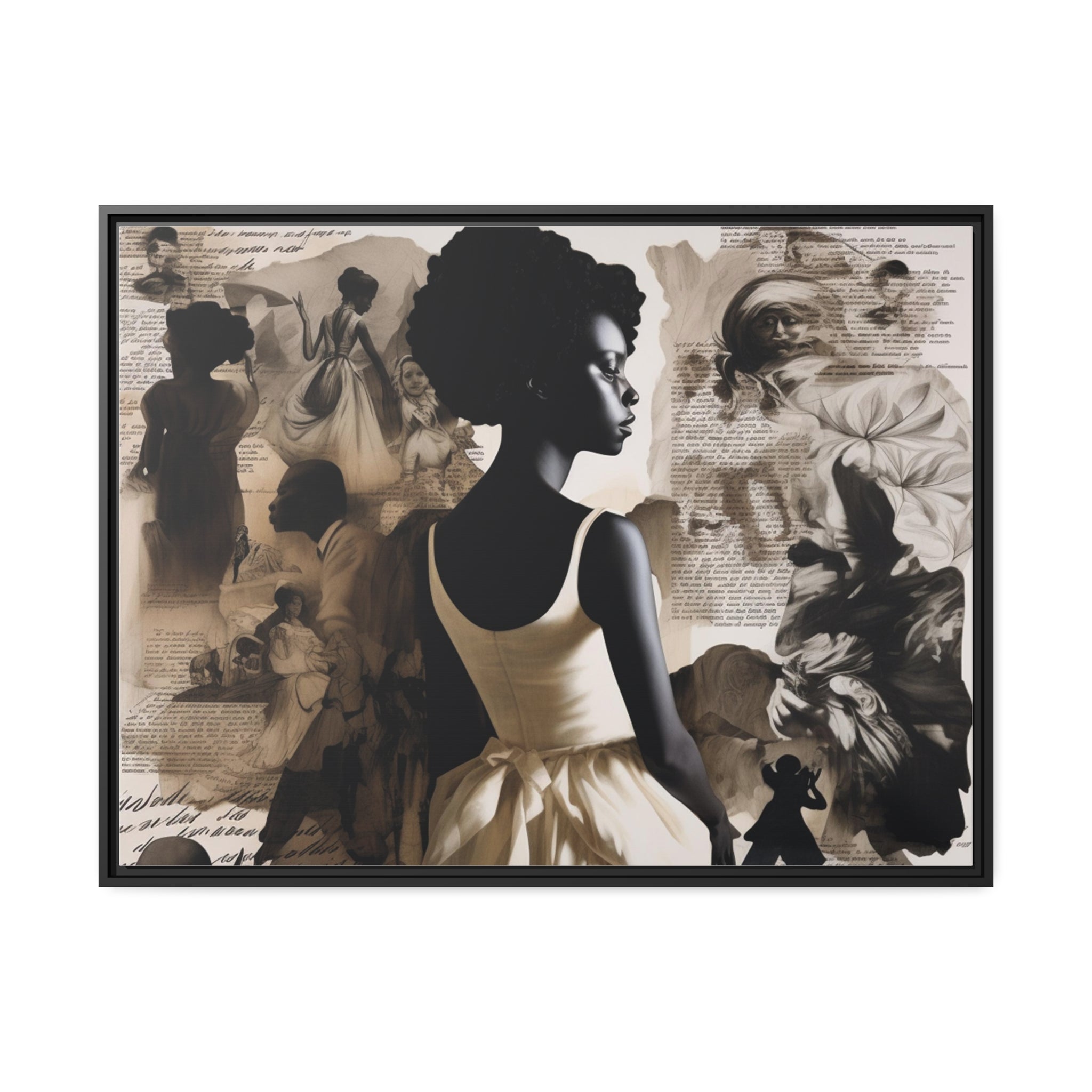 Wall Art Inspired by Kara Walke Matte Canvas, Black Frame
