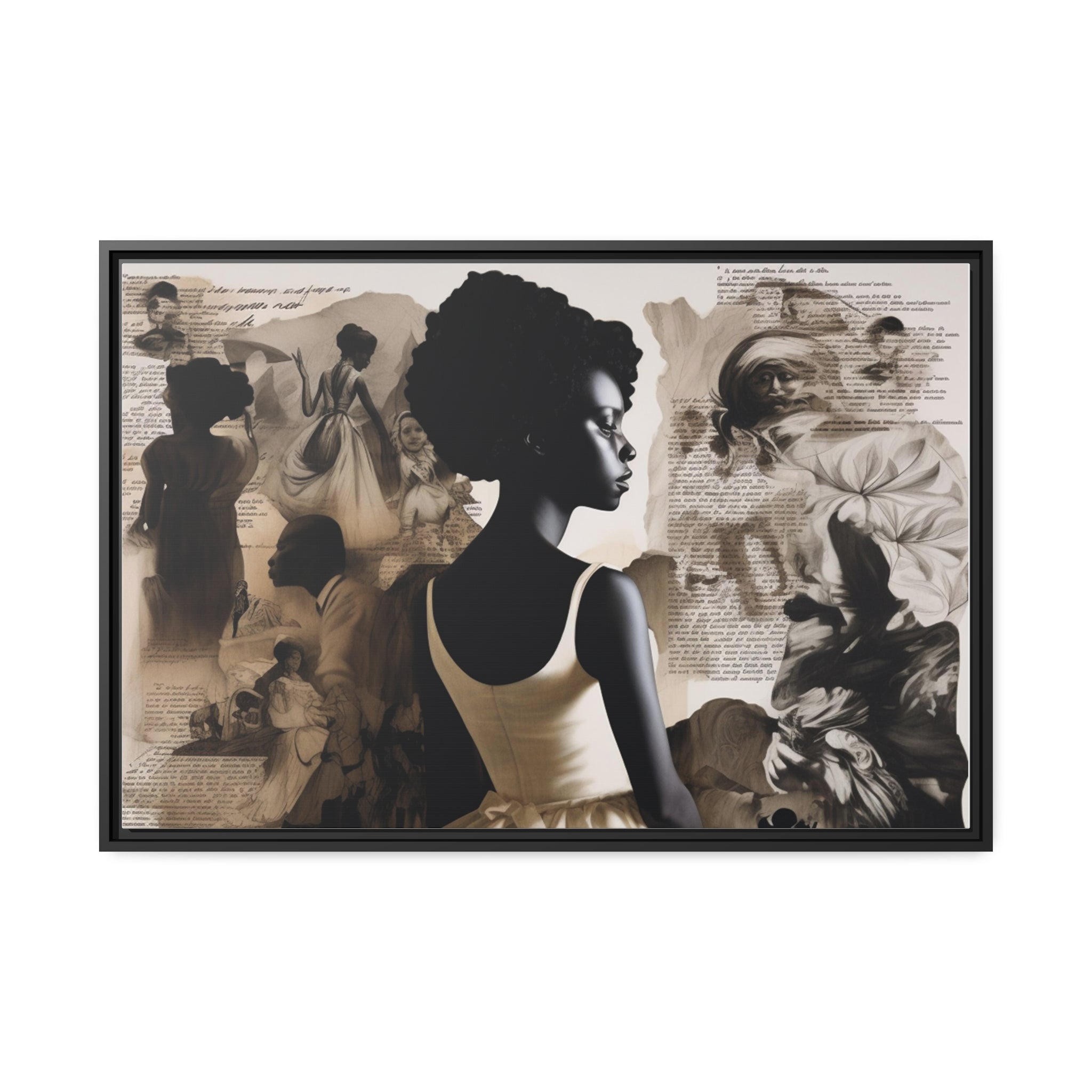 Wall Art Inspired by Kara Walke Matte Canvas, Black Frame