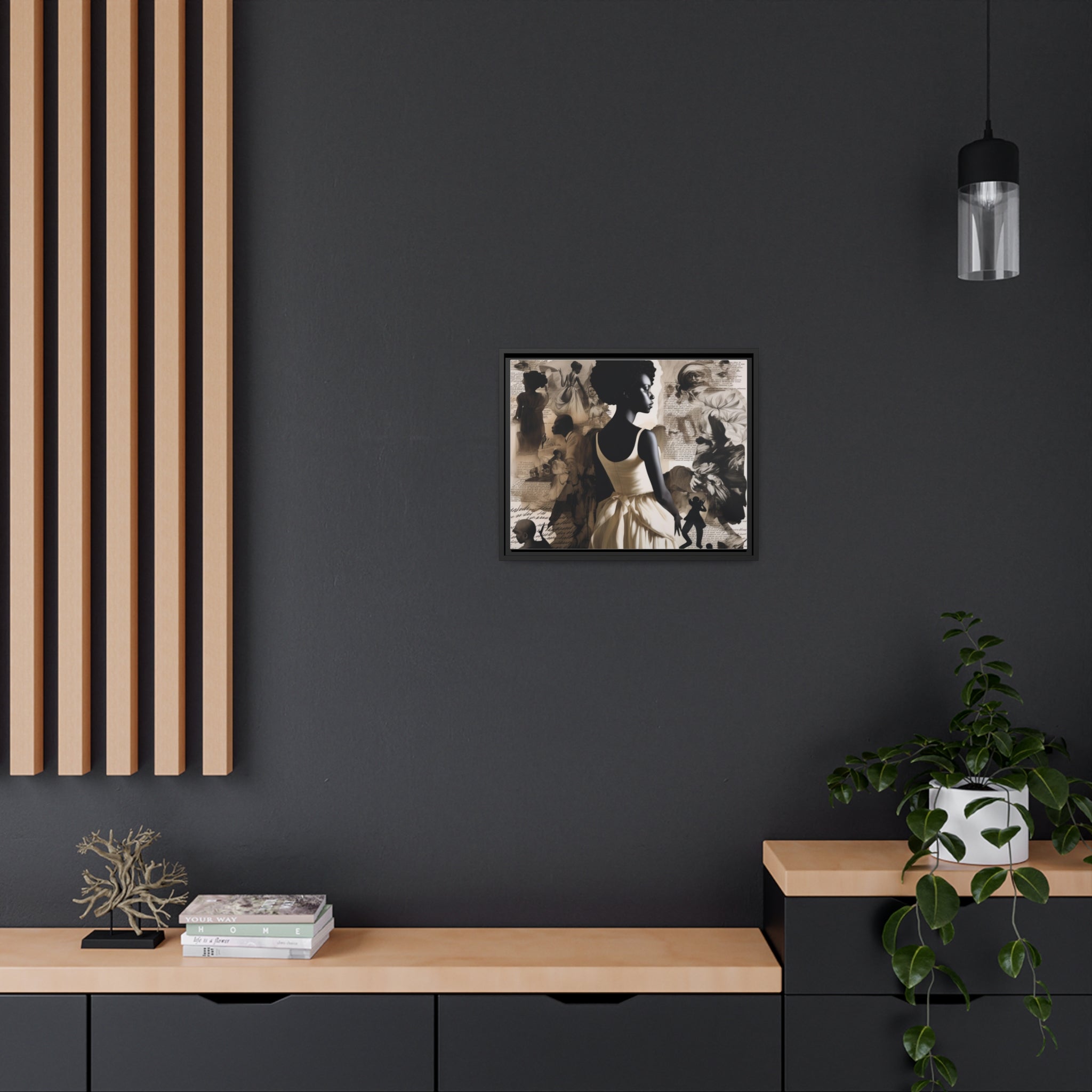 Wall Art Inspired by Kara Walke Matte Canvas, Black Frame