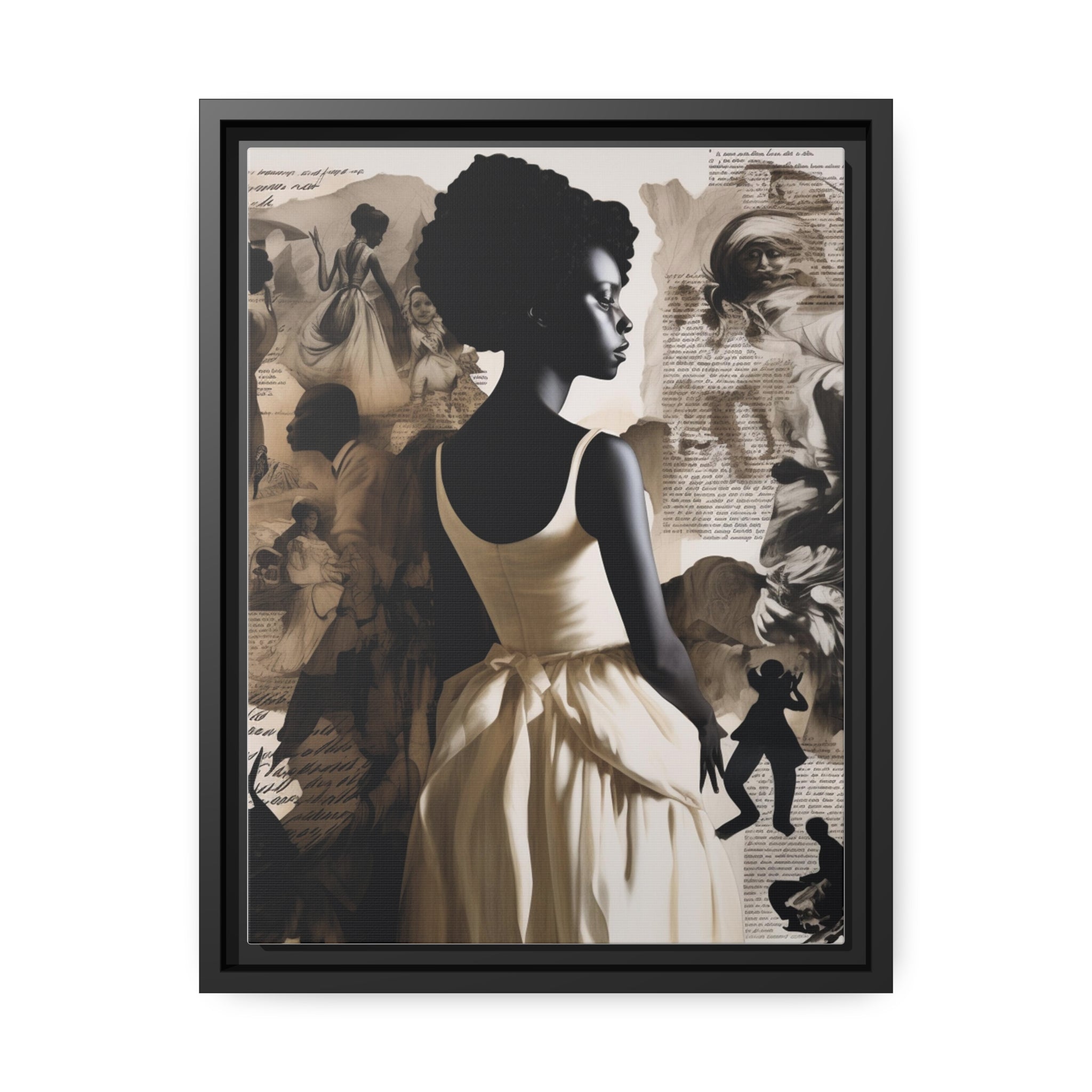 Wall Art Inspired by Kara Walke Matte Canvas, Black Frame