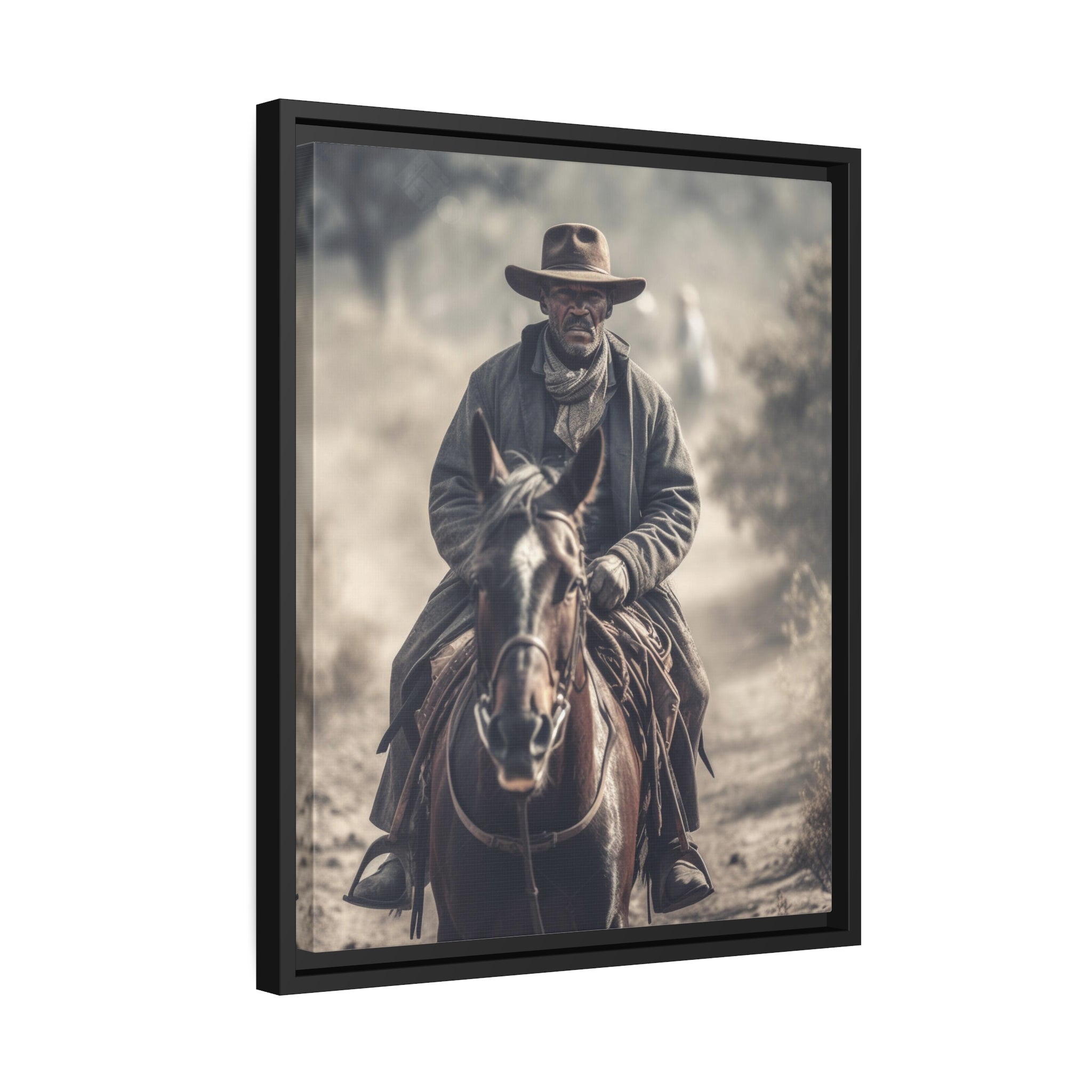 Cowboy II Matte Canvas, Black Frame