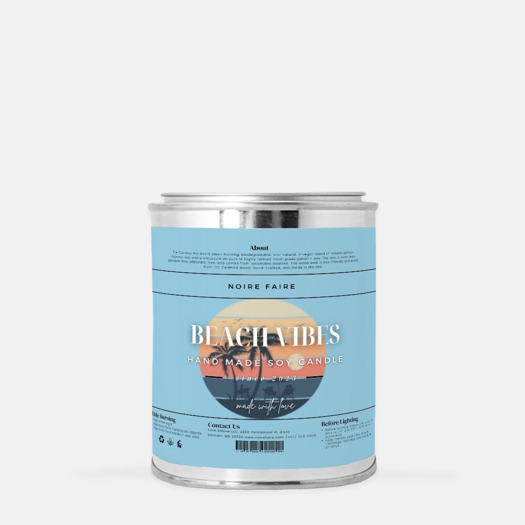 Beach Vibes Candle Paint Can (Hand Poured 16 oz.) - Noire Faire