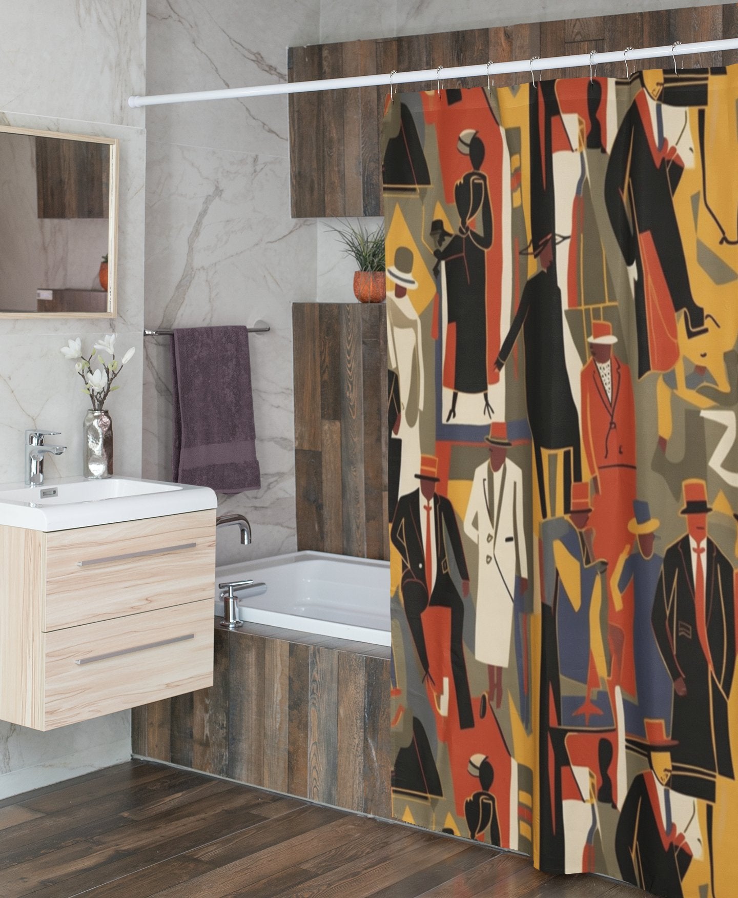 Black Art Shower Curtains - Noire Faire