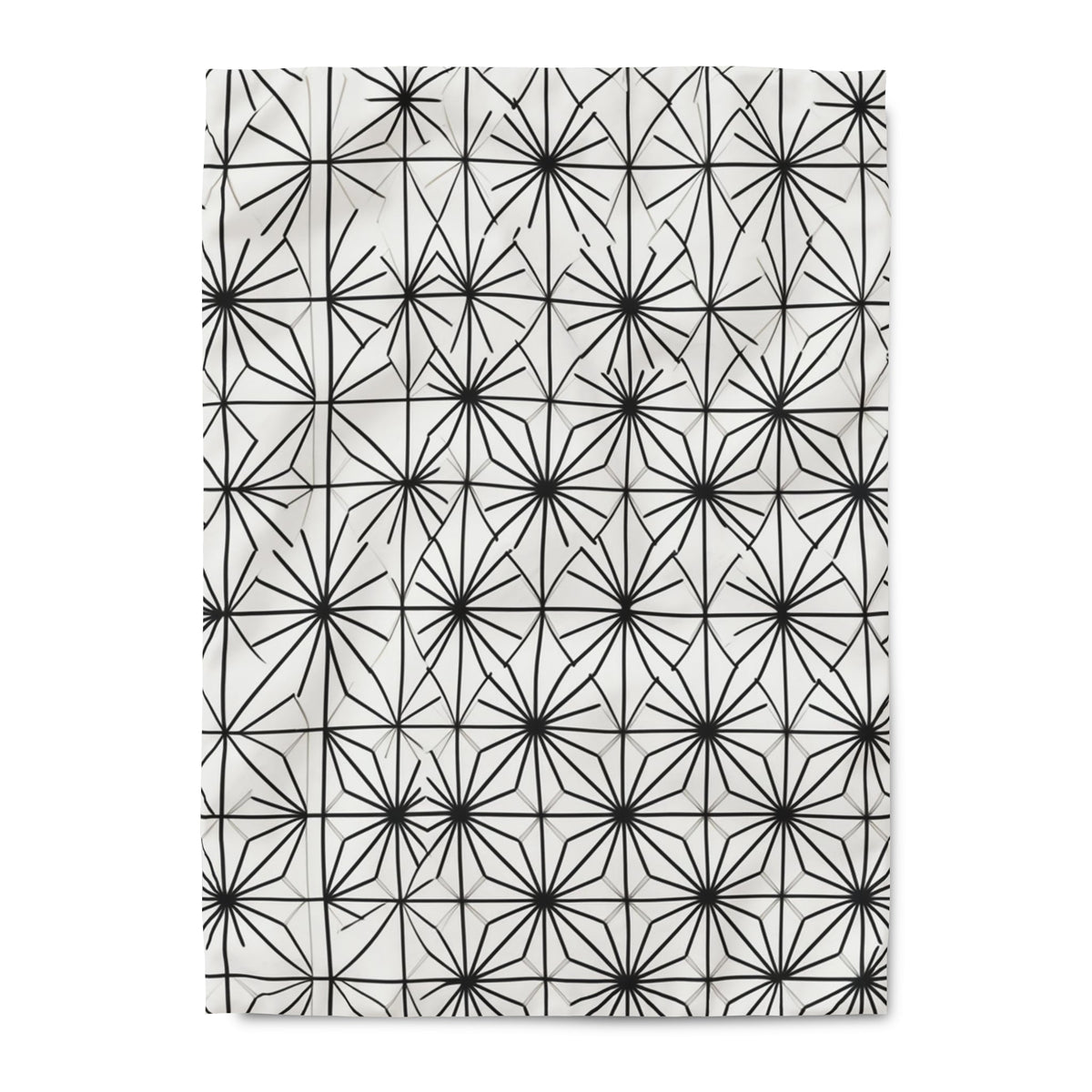 Noire Faire Geometric BW Duvet Cover - Noire Faire