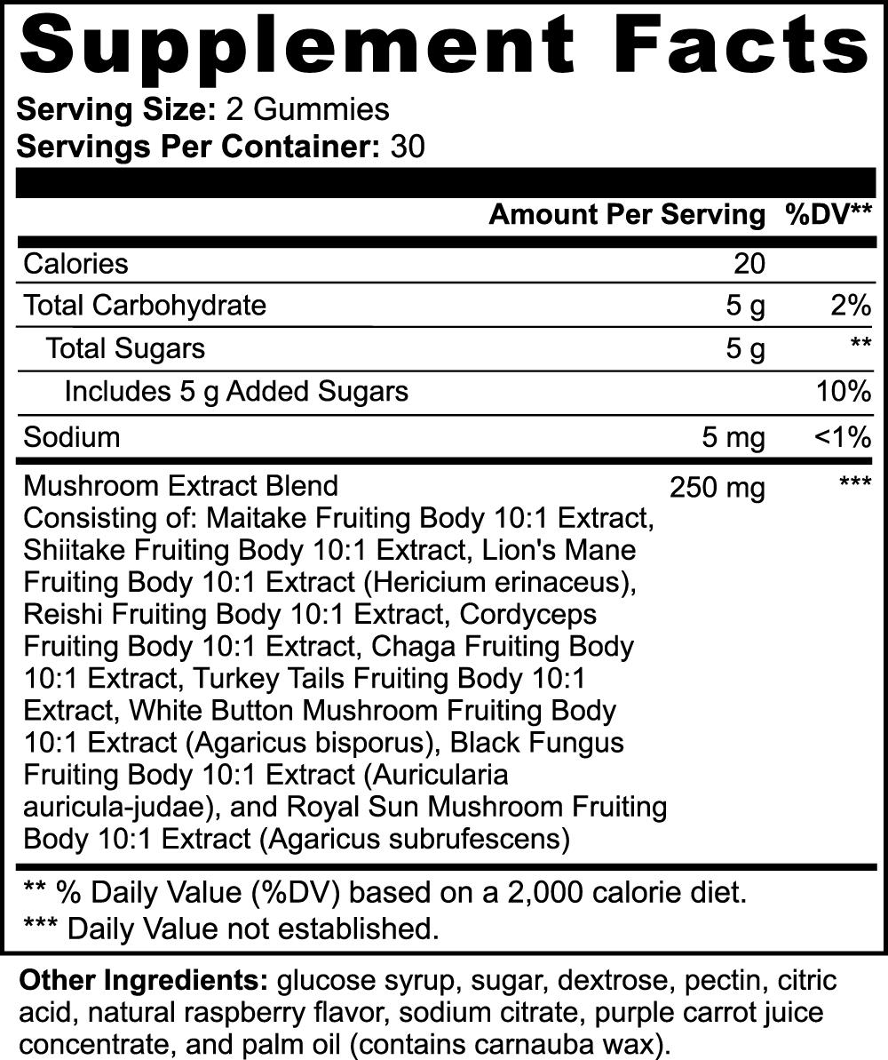 Power Boost Mushroom Extract Complex - Noire Faire