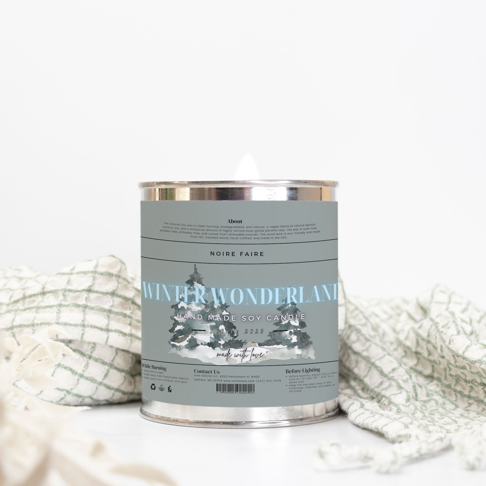 Winter Wonderland Candle Paint Can (Hand Poured 16 oz.) - Noire Faire